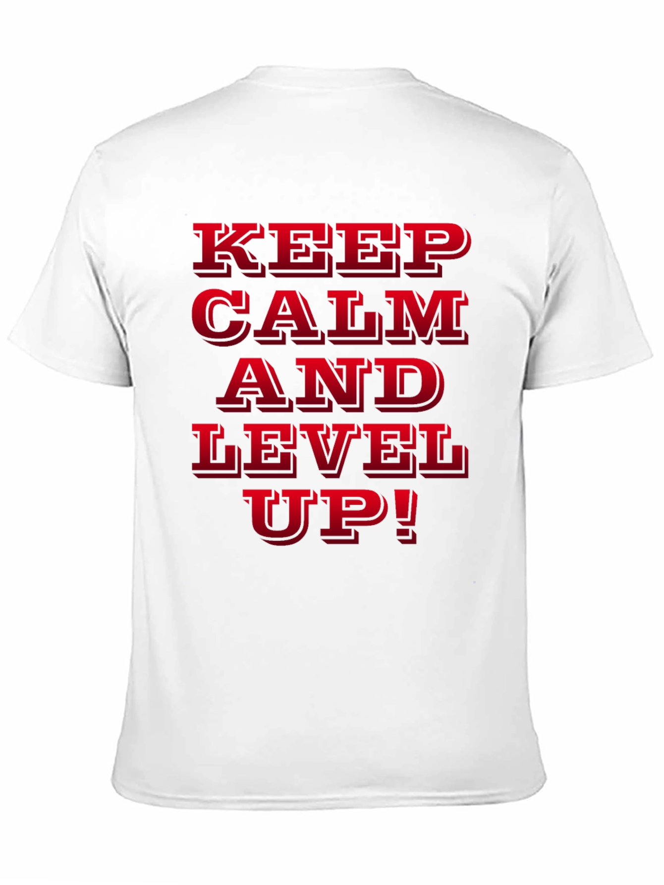 Keep Calm and Level Up Black Graphic Tee