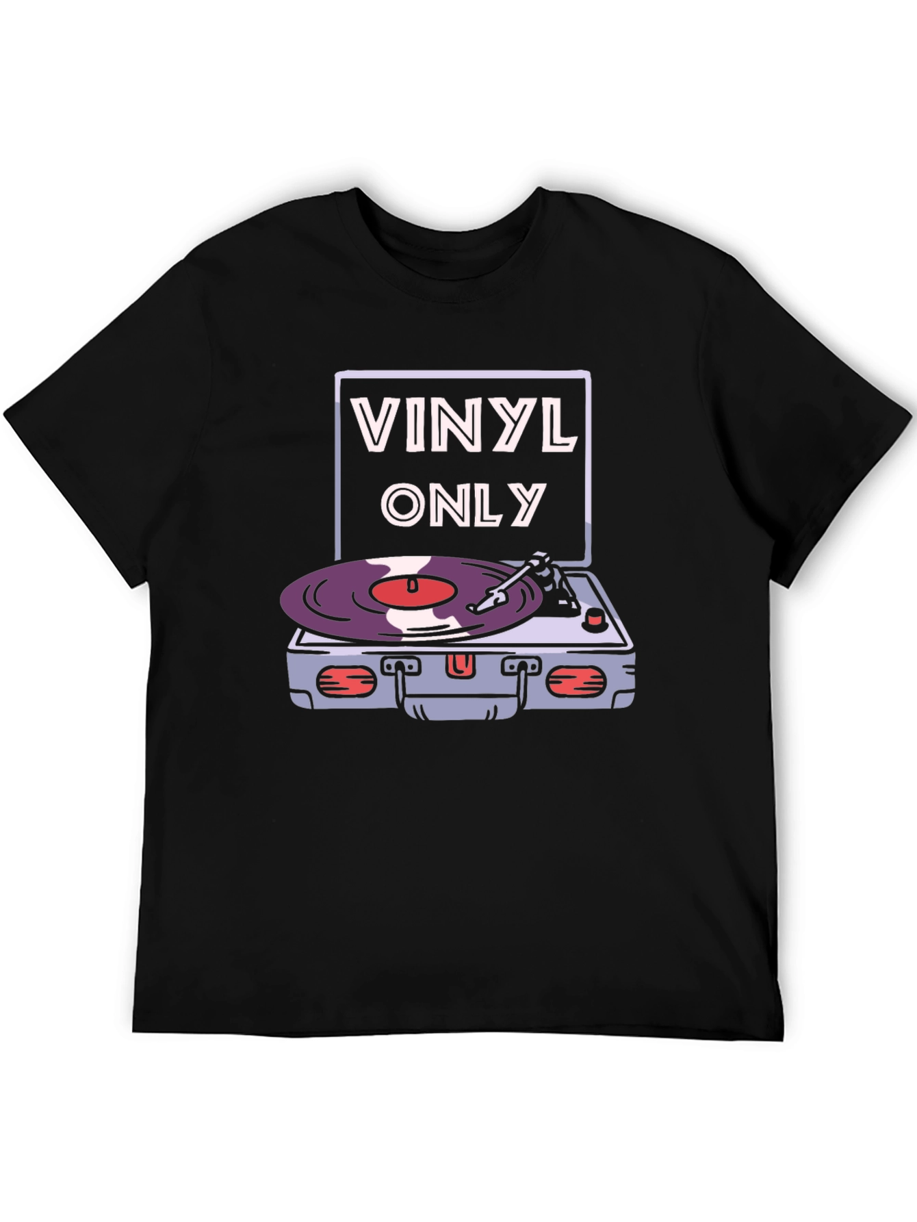 Vinyl Only Graphic Tee - Retro Music Lover T-Shirt