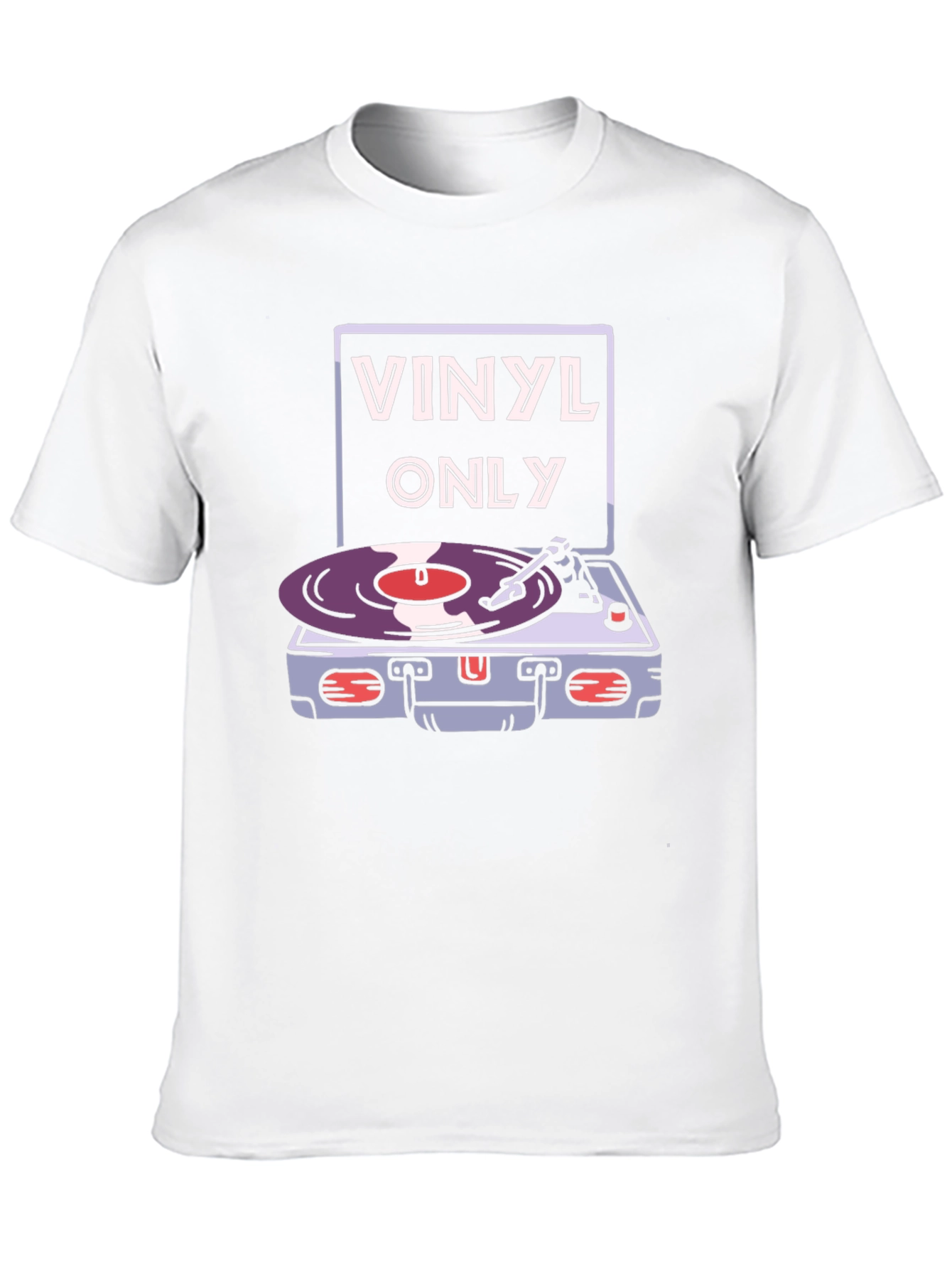 Vinyl Only Graphic Tee - Retro Music Lover T-Shirt