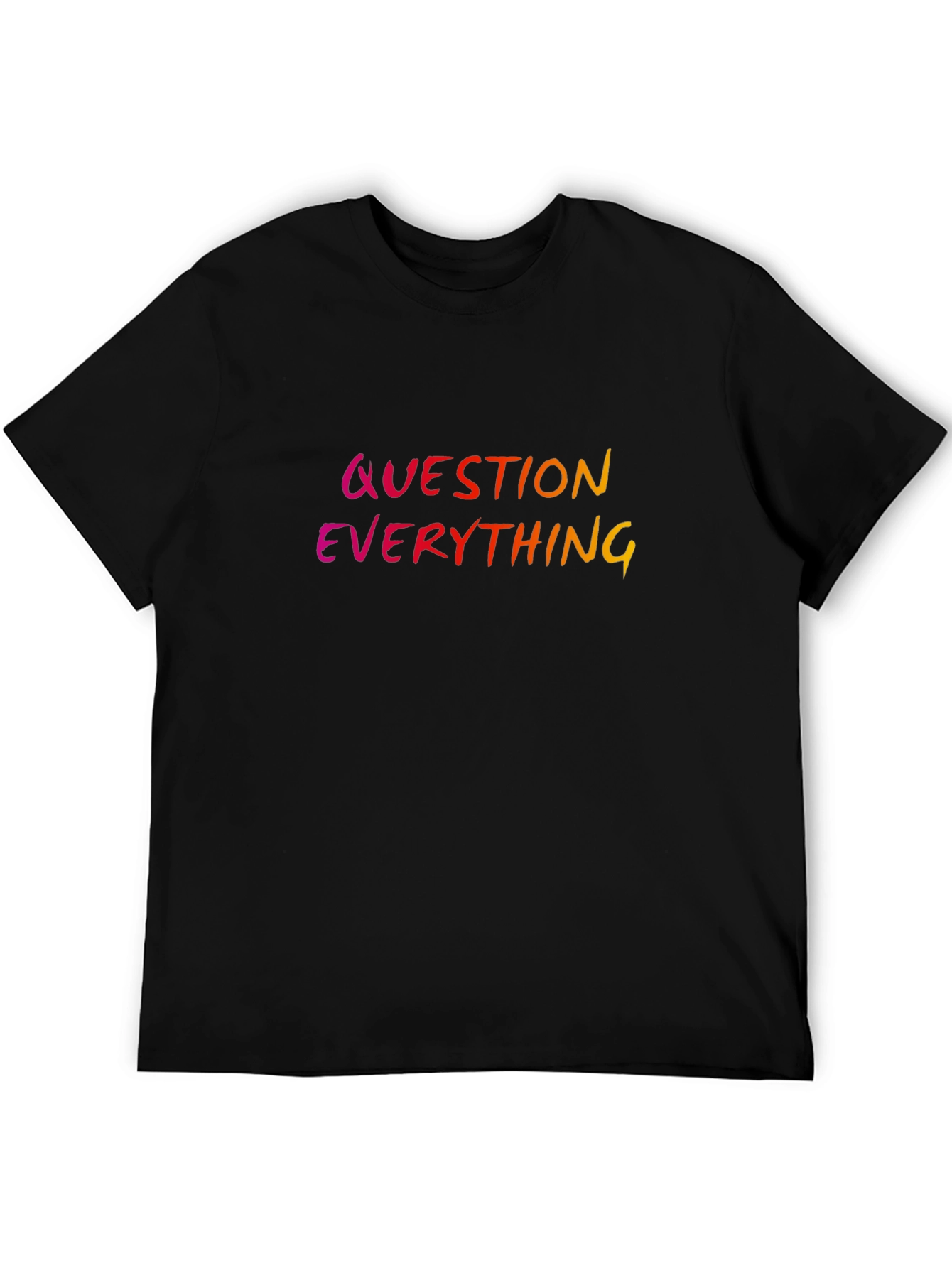 Question Everything Graphic Tee - Black