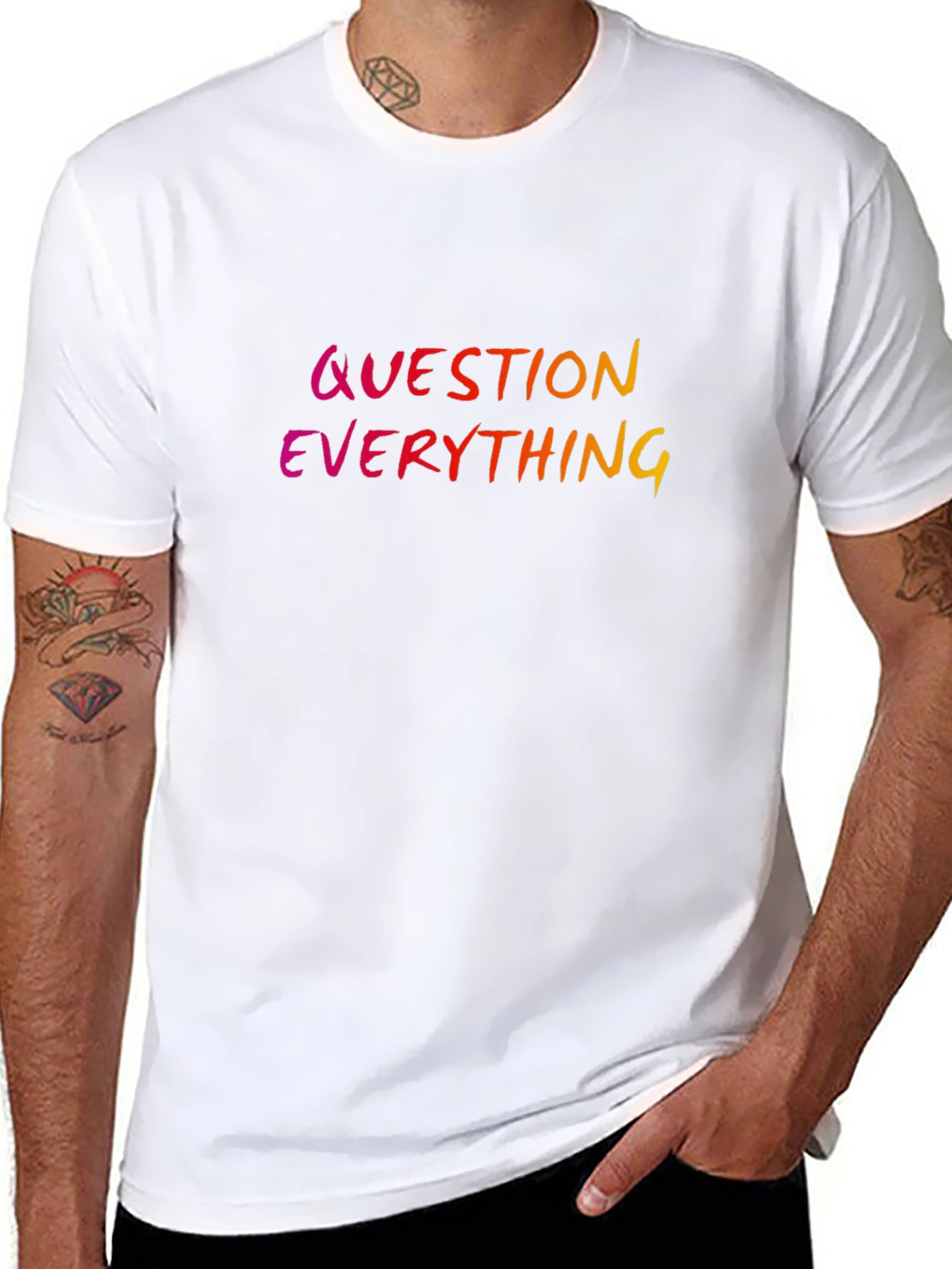 Question Everything Graphic Tee - Black