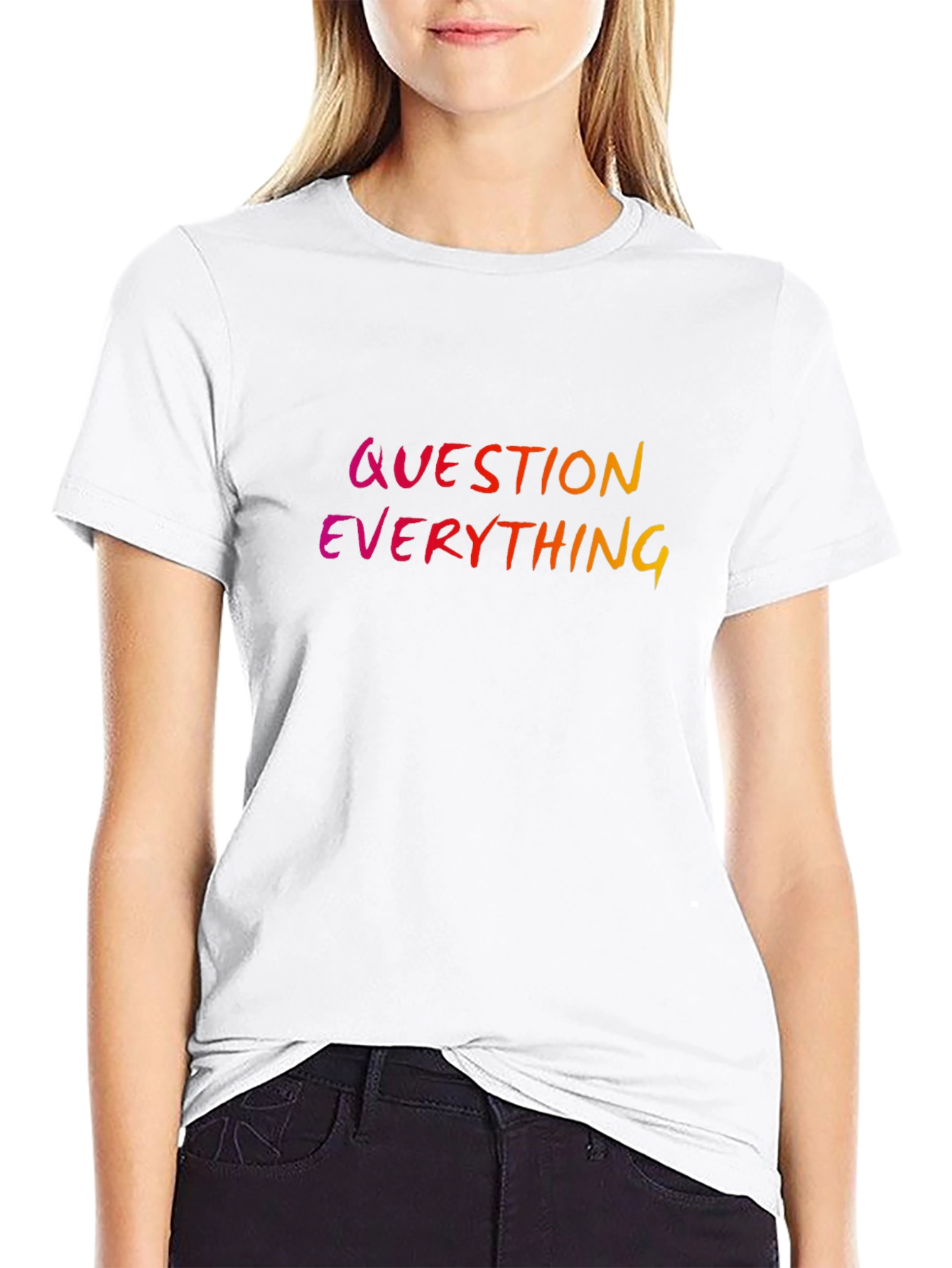 Question Everything Graphic Tee - Black