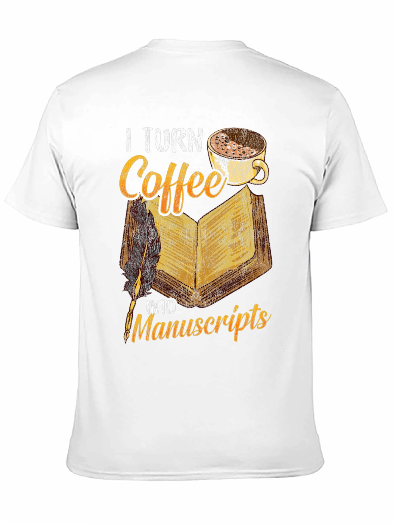 Coffee & Manuscripts Graphic Tee - Writers Essential