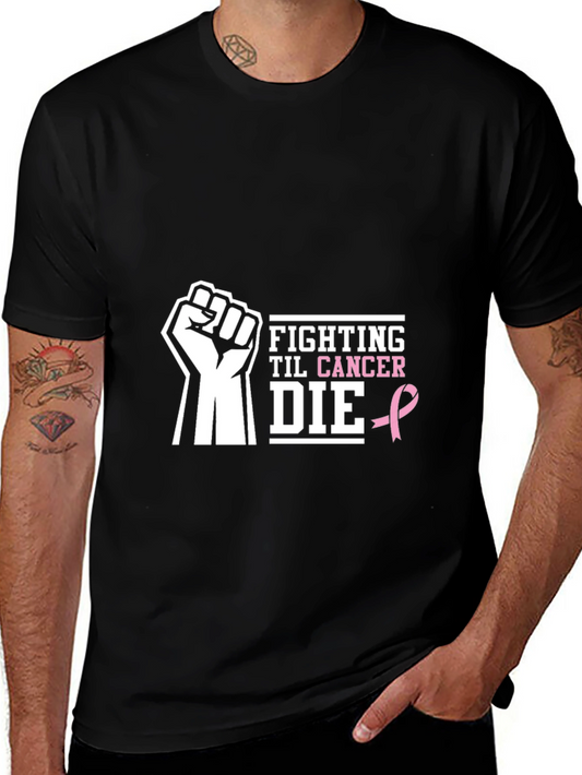 Fight Cancer Awareness Black T-Shirt