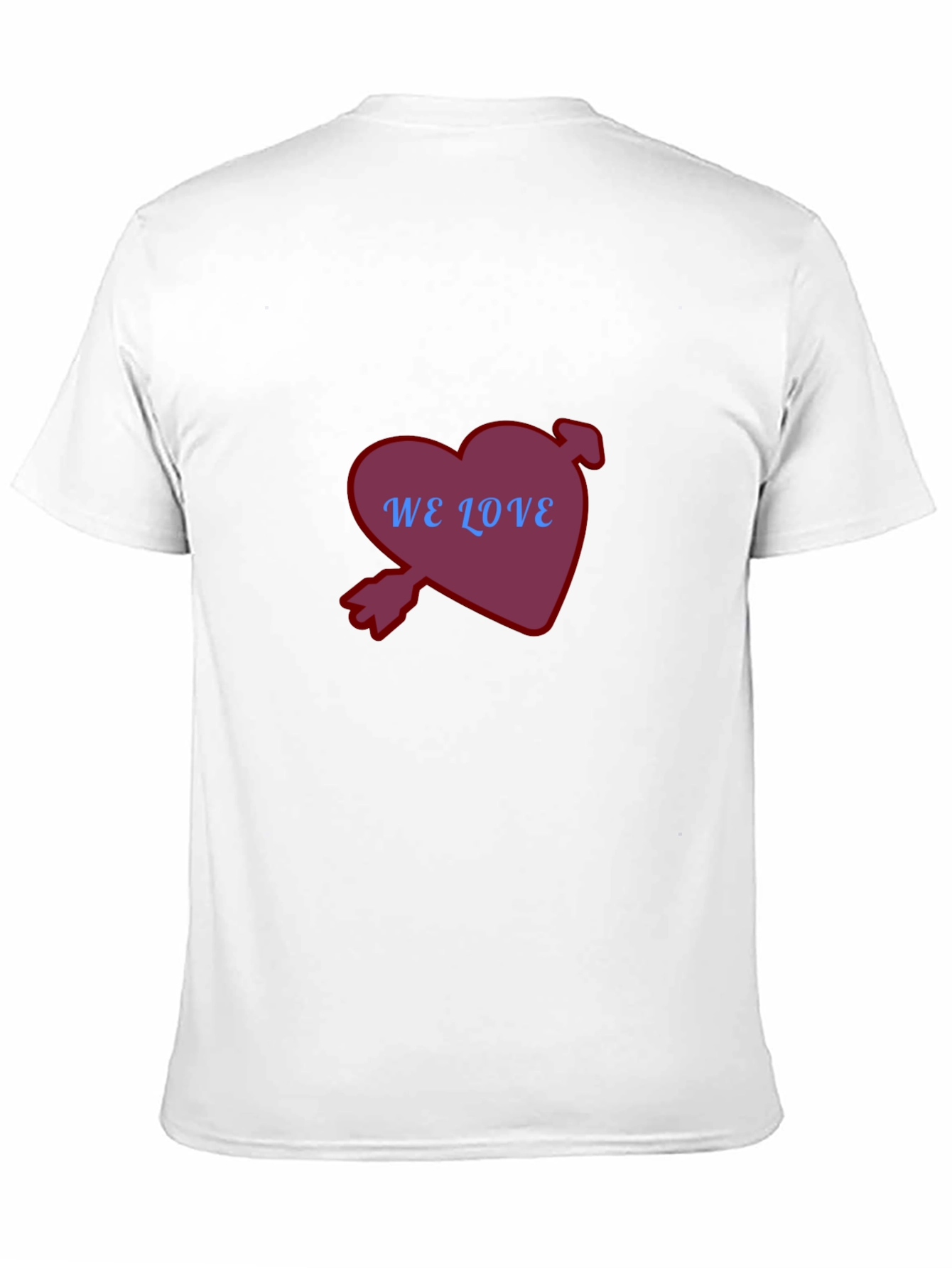 Heart We Love T-Shirt Casual Black Tee