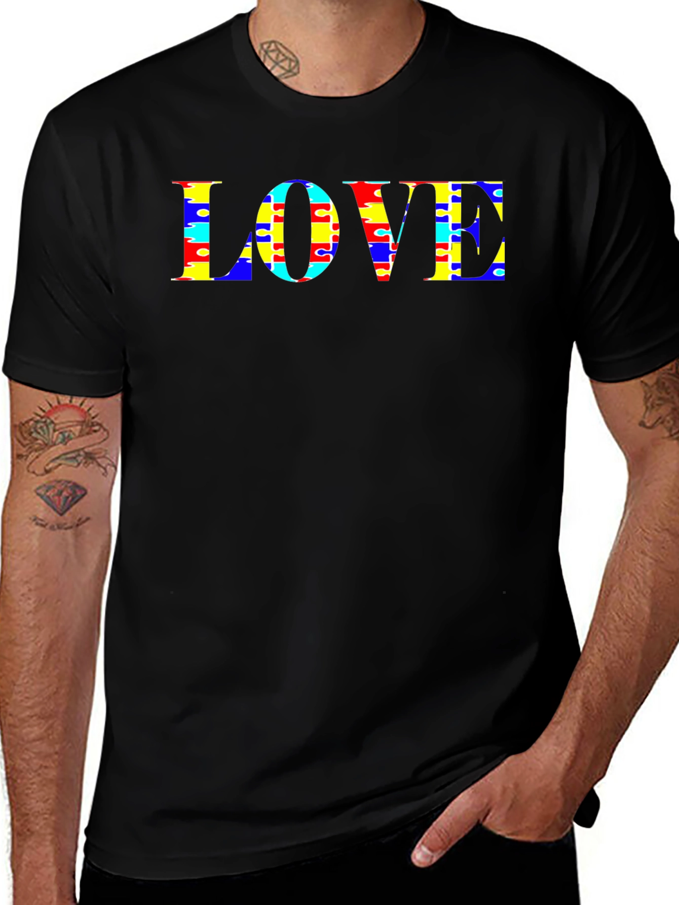 Love Autism Awareness Puzzle Piece T-Shirt