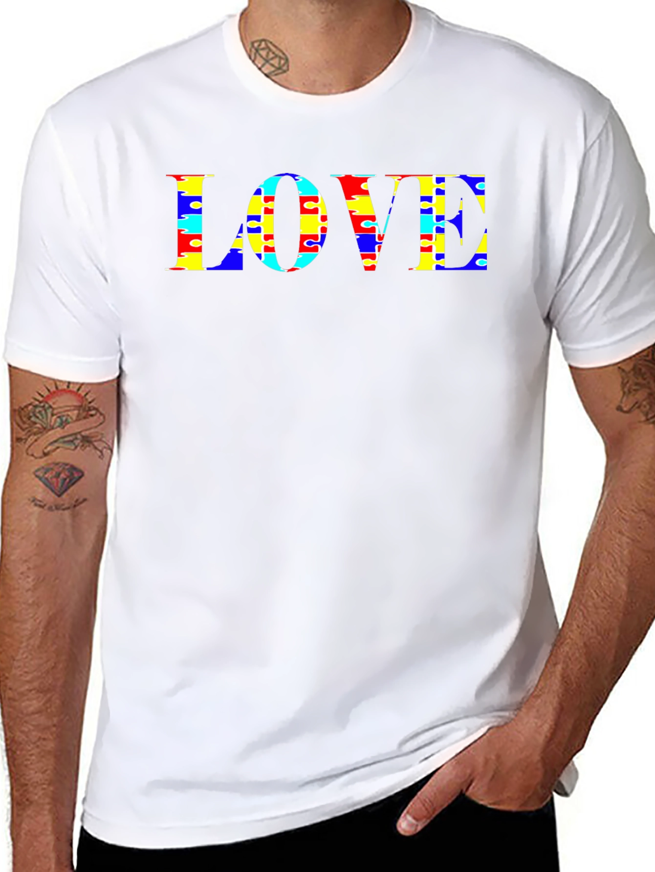 Love Autism Awareness Puzzle Piece T-Shirt