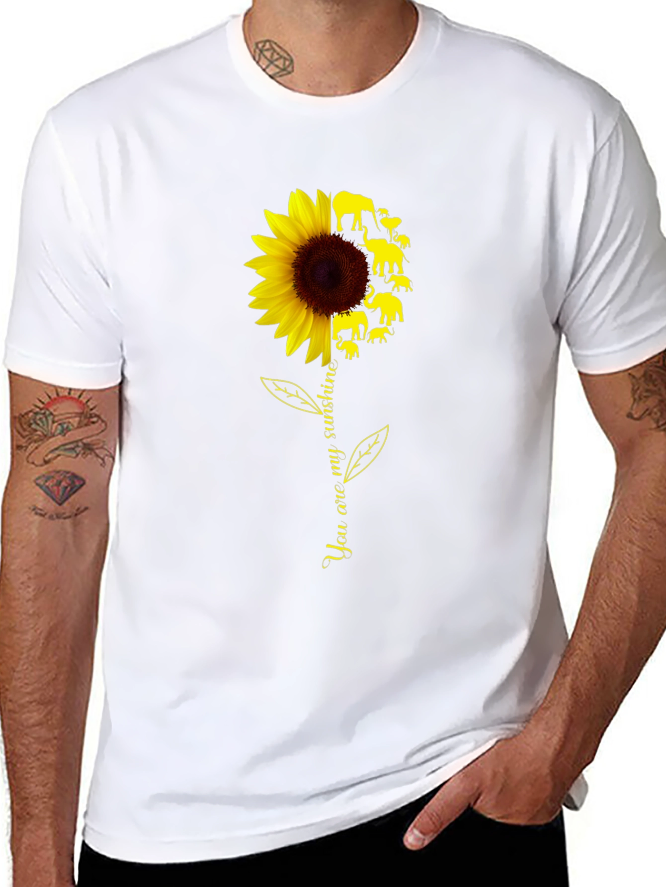 Sunflower & Elephants Graphic Tee