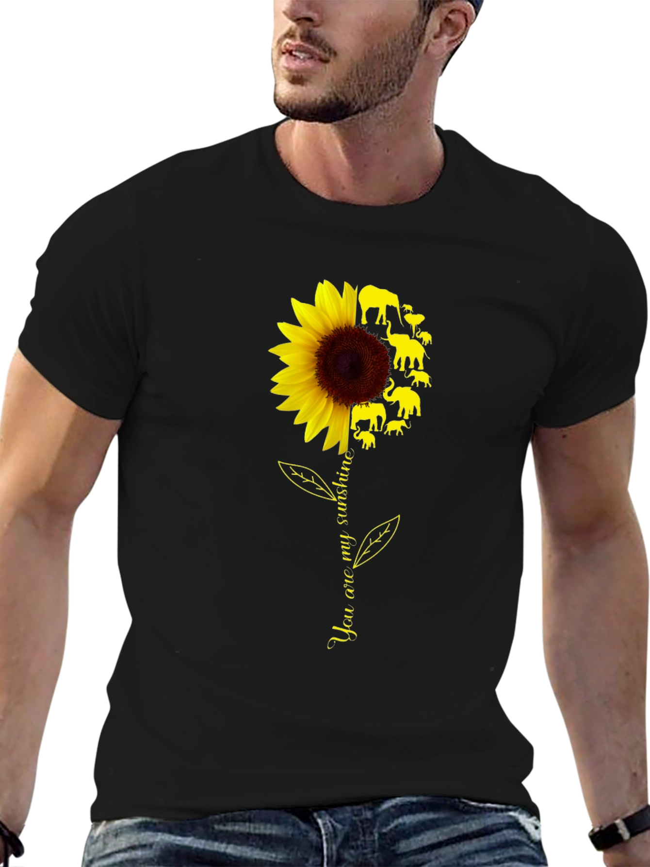 Sunflower & Elephants Graphic Tee