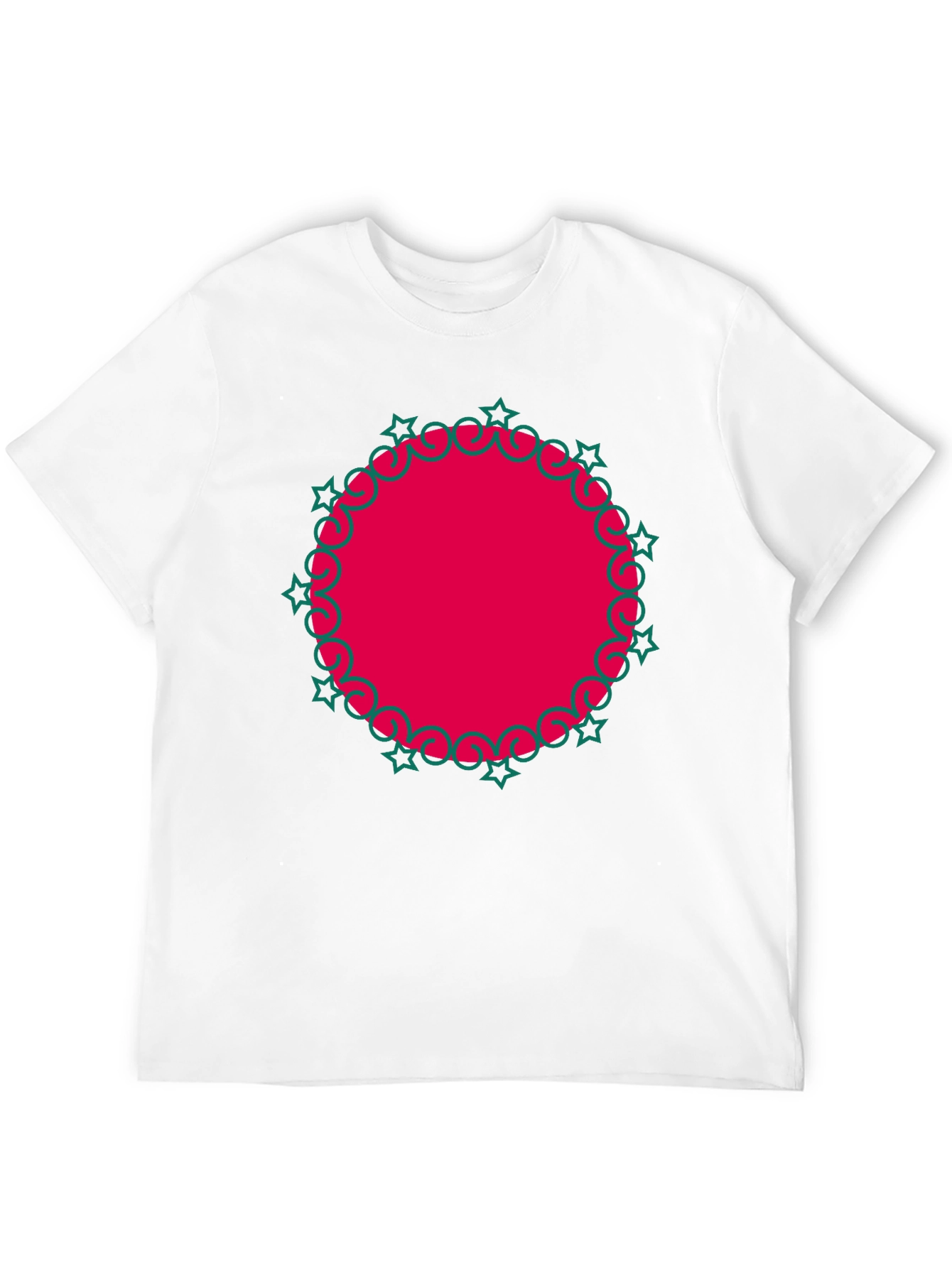 Festive Red Circle Graphic Tee
