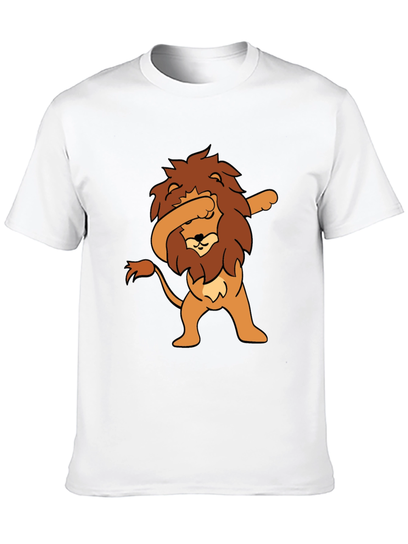 Dabbing Lion Graphic Tee - Trendy Fun T-Shirt