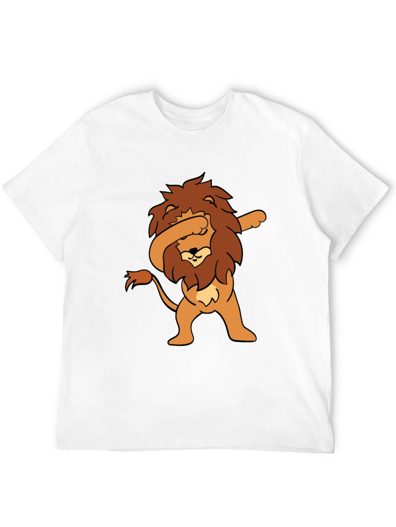 Dabbing Lion Graphic Tee - Trendy Fun T-Shirt