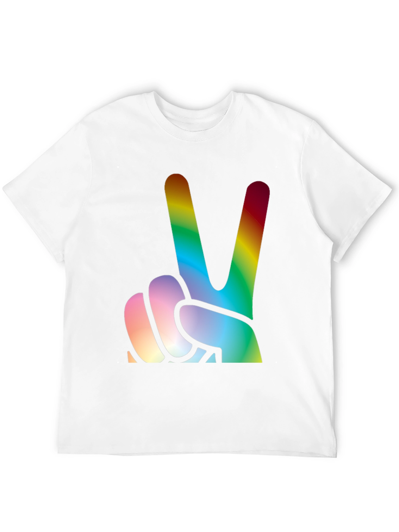 Rainbow Peace Sign Graphic Tee