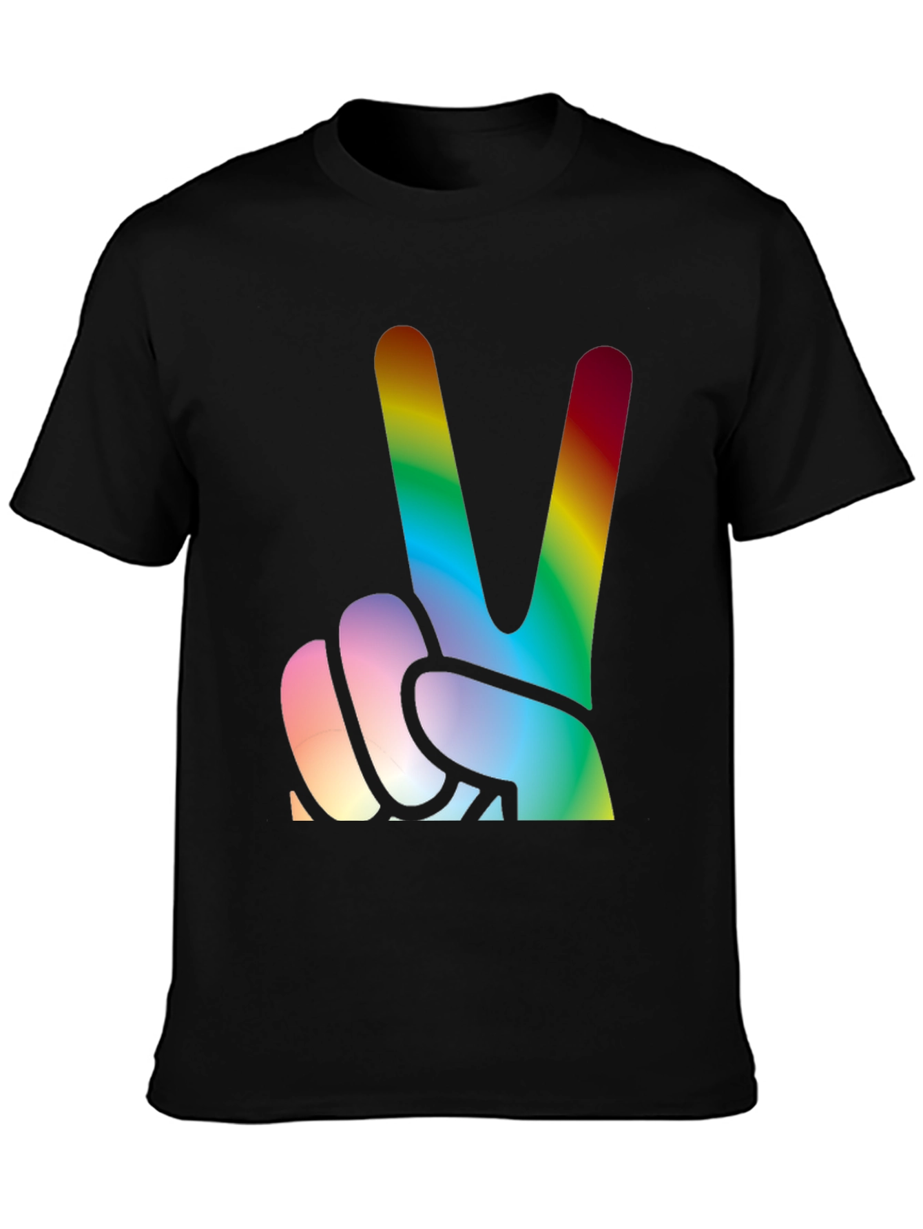 Rainbow Peace Sign Graphic Tee