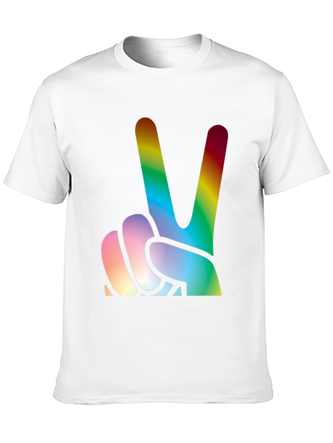 Rainbow Peace Sign Graphic Tee