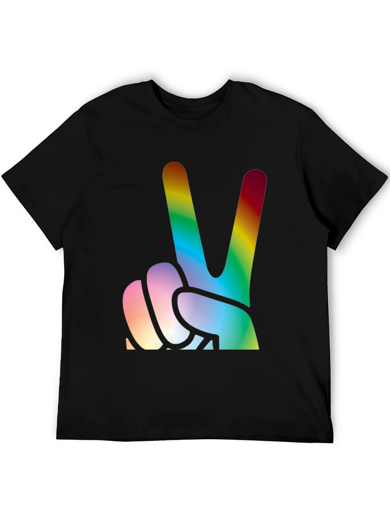 Rainbow Peace Sign Graphic Tee