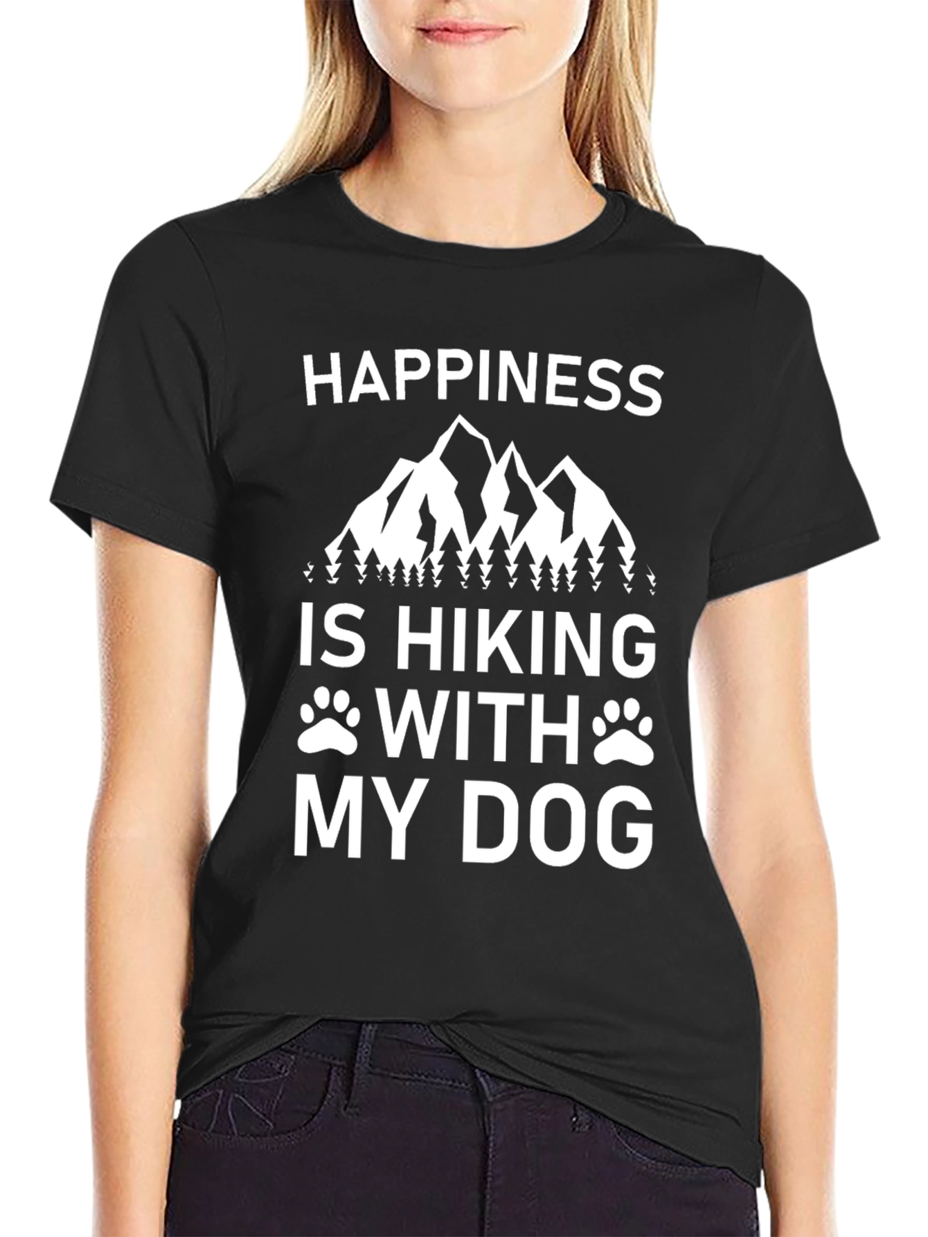 Happiness is Hiking With My Dog T-Shirt