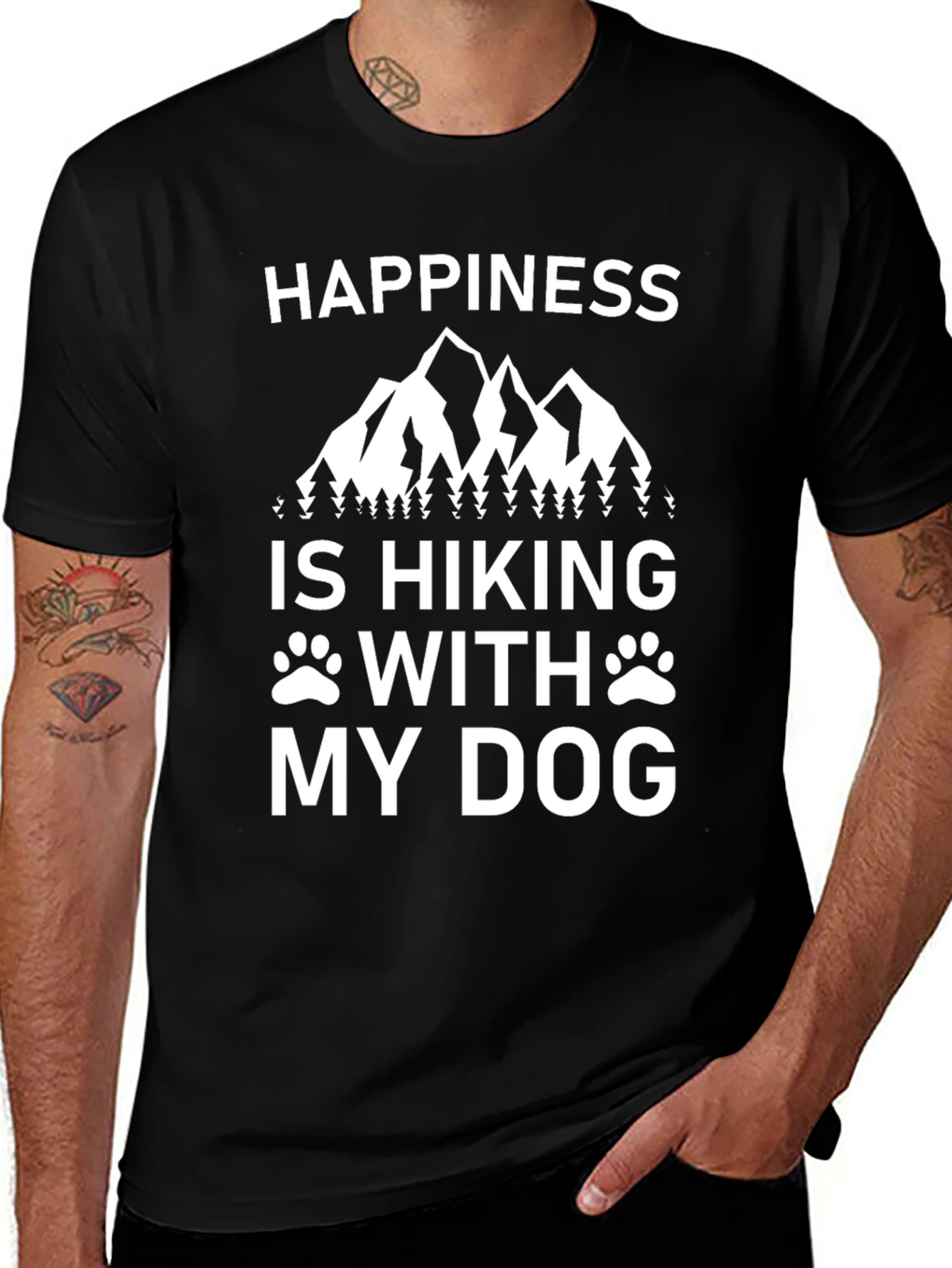 Happiness is Hiking With My Dog T-Shirt