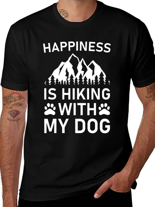 Happiness is Hiking With My Dog T-Shirt