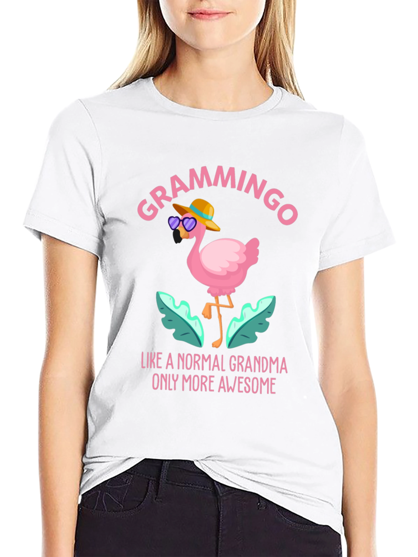 Grammingo T-Shirt - Awesome Grandma Flamingo Tee