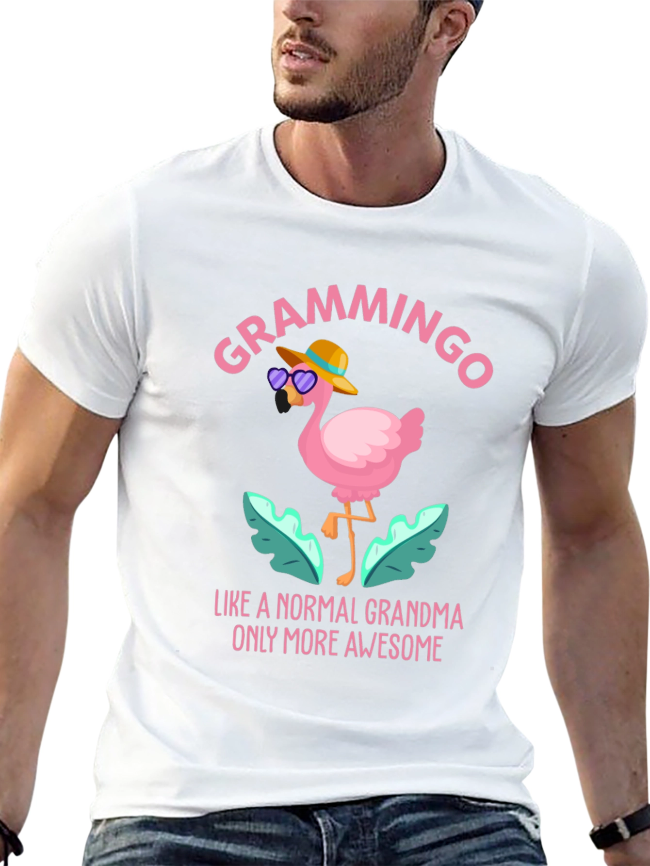 Grammingo T-Shirt - Awesome Grandma Flamingo Tee