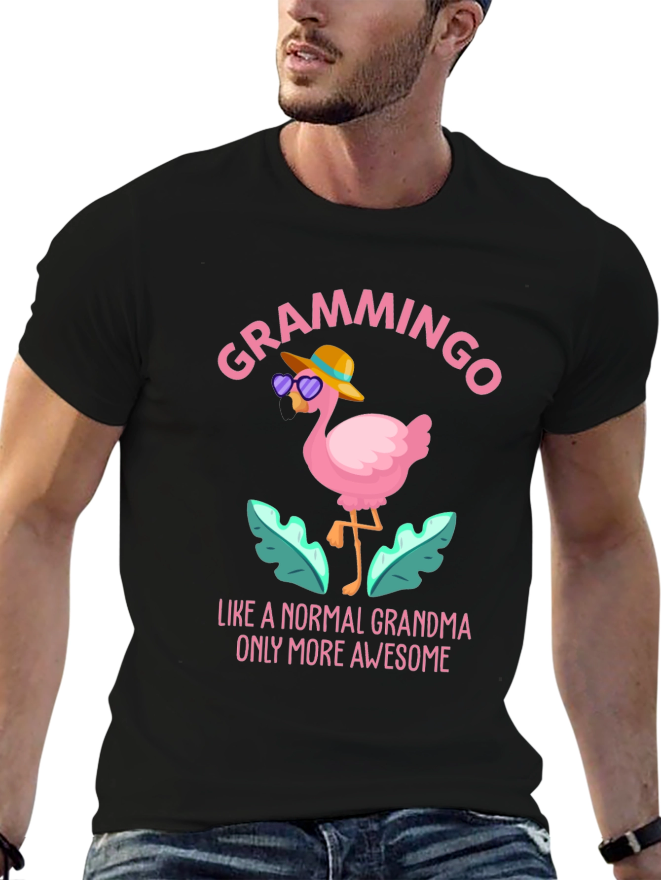 Grammingo T-Shirt - Awesome Grandma Flamingo Tee