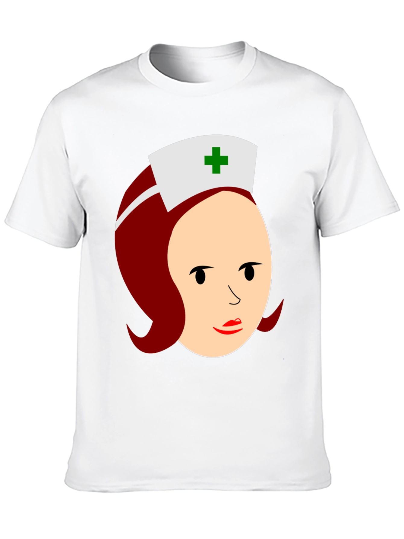 Nurse Cartoon Graphic T-Shirt - Black