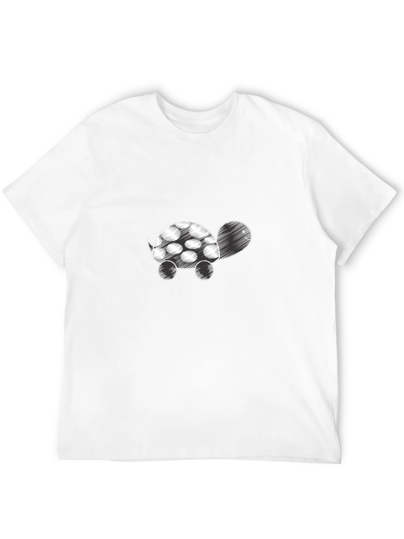 Cute Turtle Graphic Tee - Black Cotton Shirt