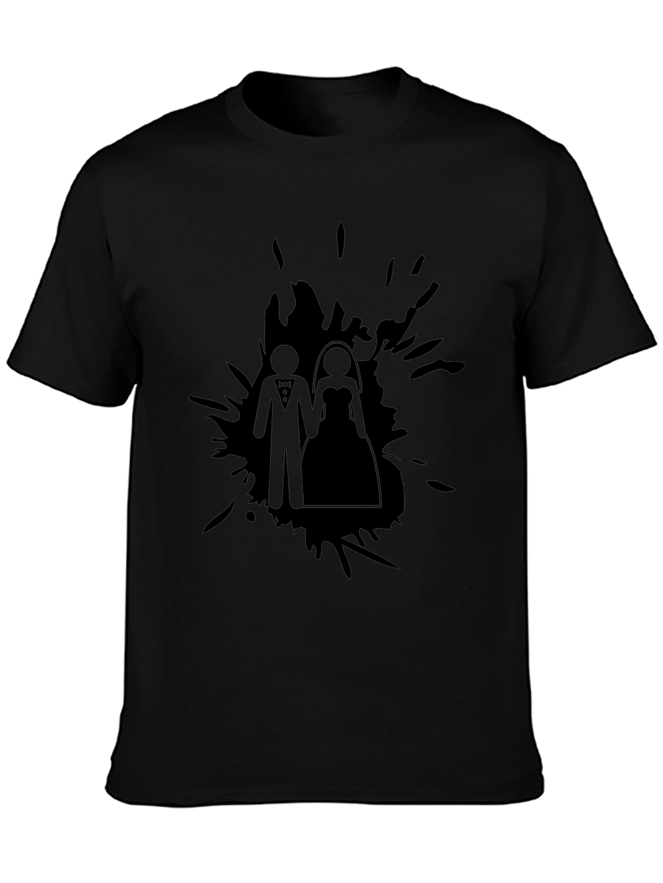 Bride & Groom T-Shirt - Modern Graphic Tee