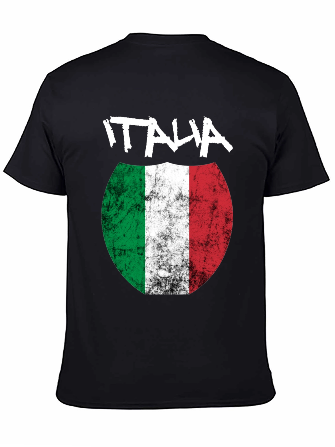 Italia Flag Graphic Tee - Distressed Italian Pride T-Shirt