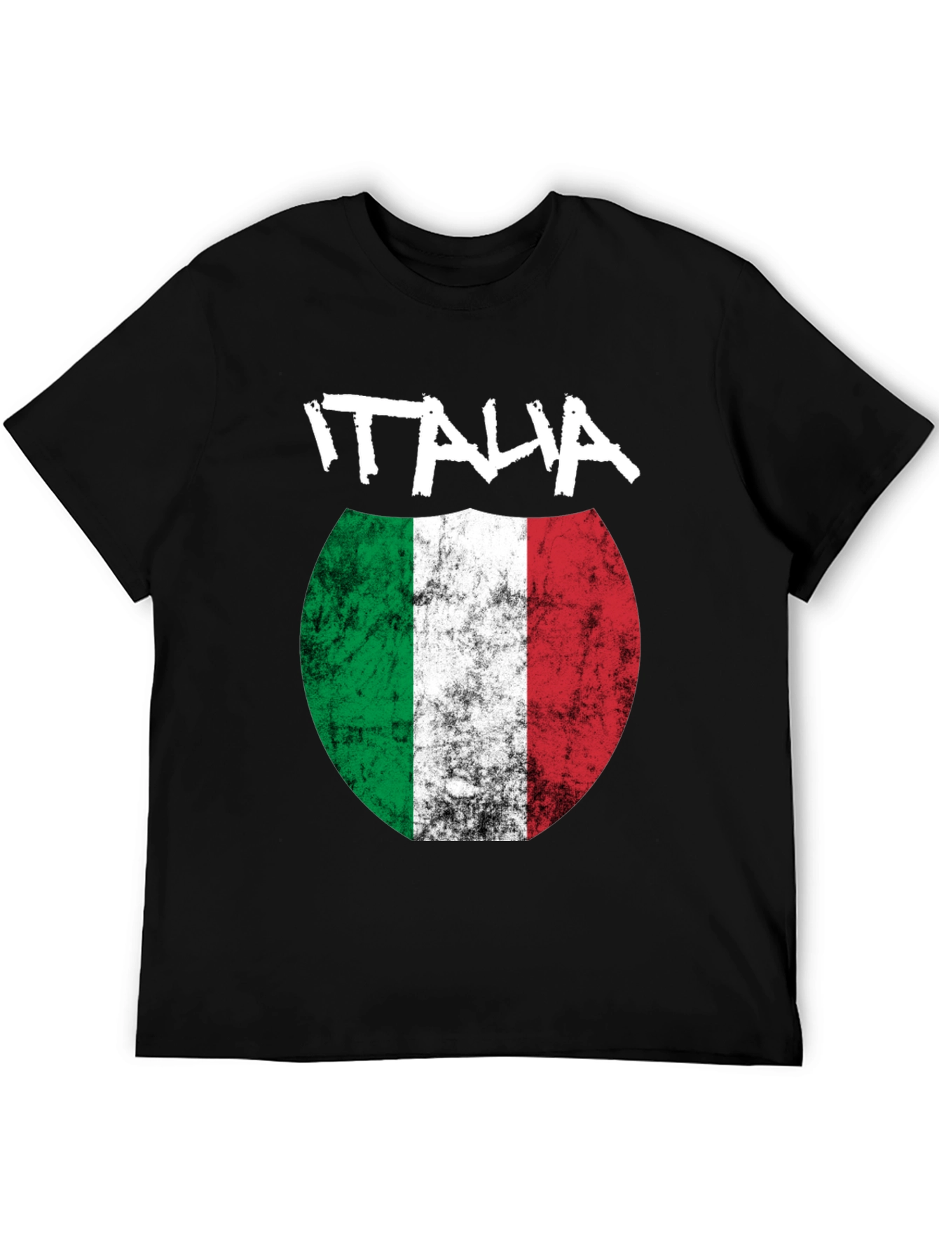 Italia Flag Graphic Tee - Distressed Italian Pride T-Shirt