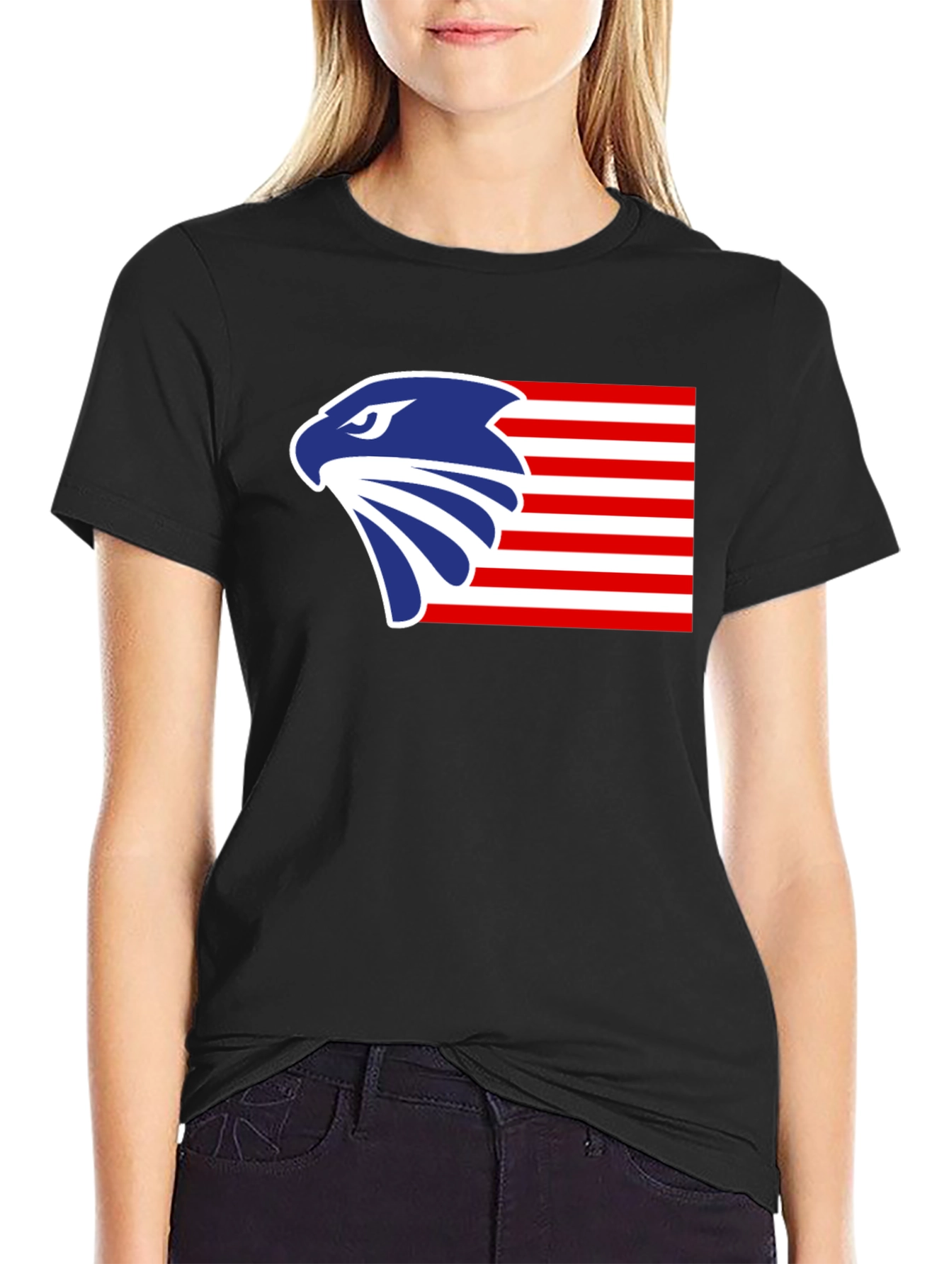 Patriotic Eagle Graphic T-Shirt - Bold American Design