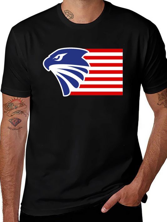 Patriotic Eagle Graphic T-Shirt - Bold American Design