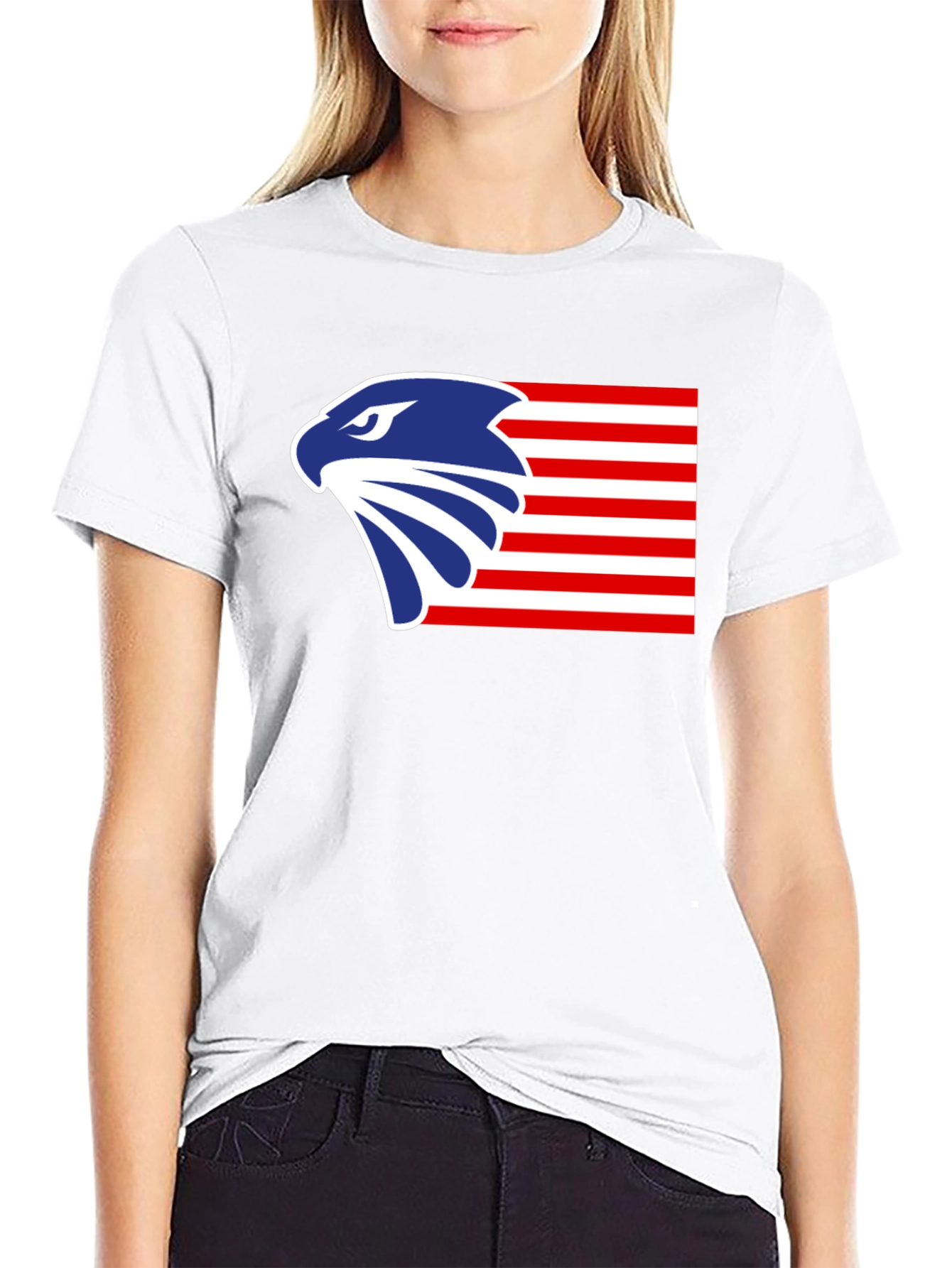 Patriotic Eagle Graphic T-Shirt - Bold American Design