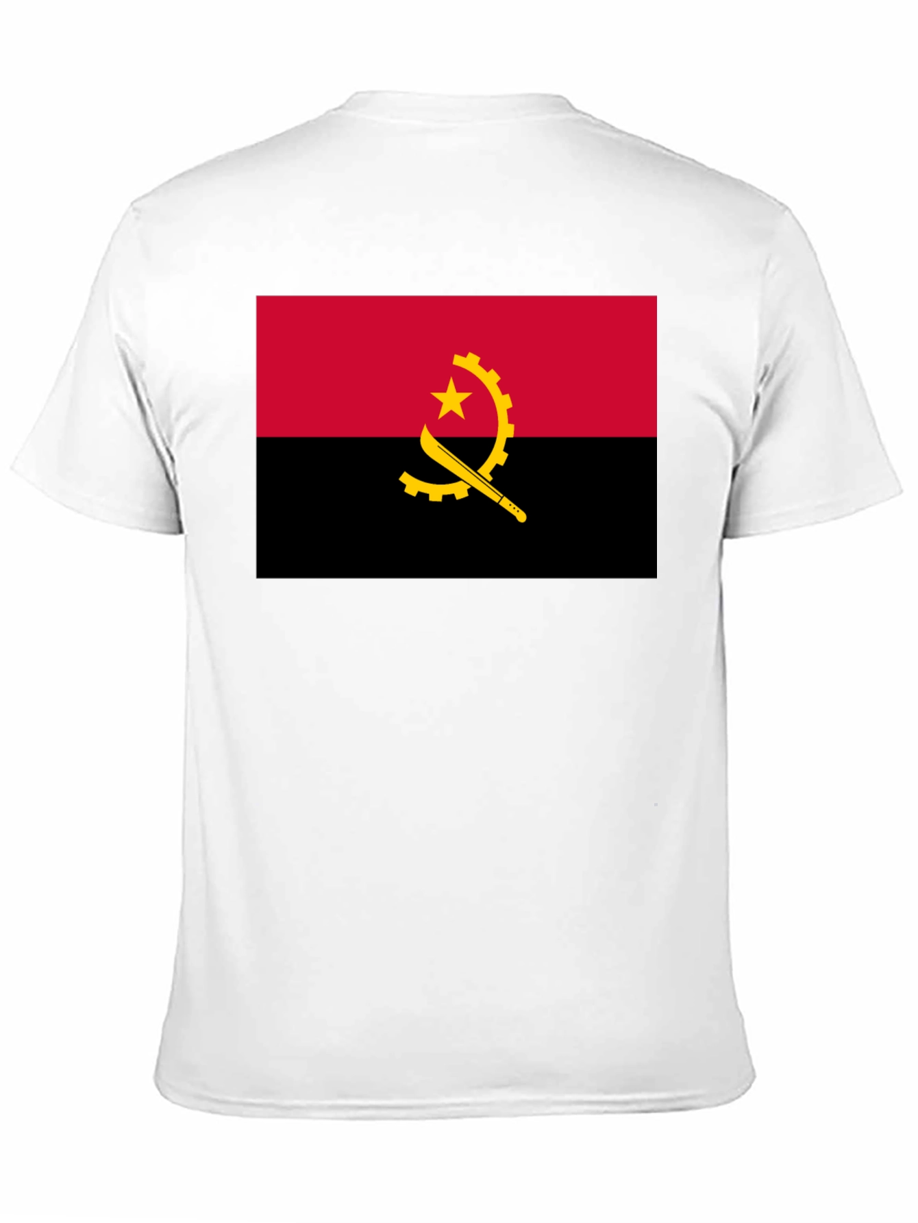 Angola Flag Graphic T-Shirt - Black