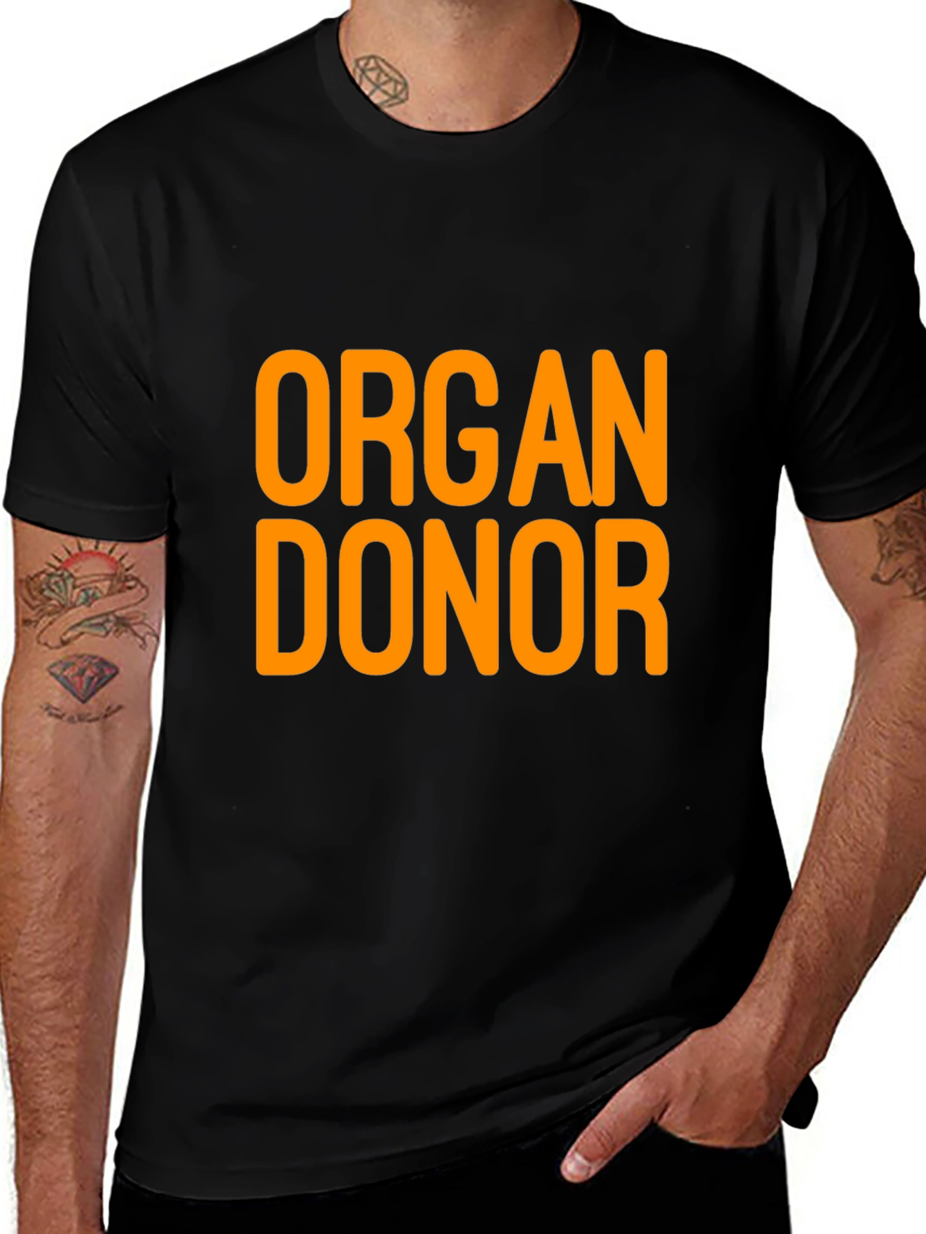 Organ Donor T-Shirt - Black Cotton Tee