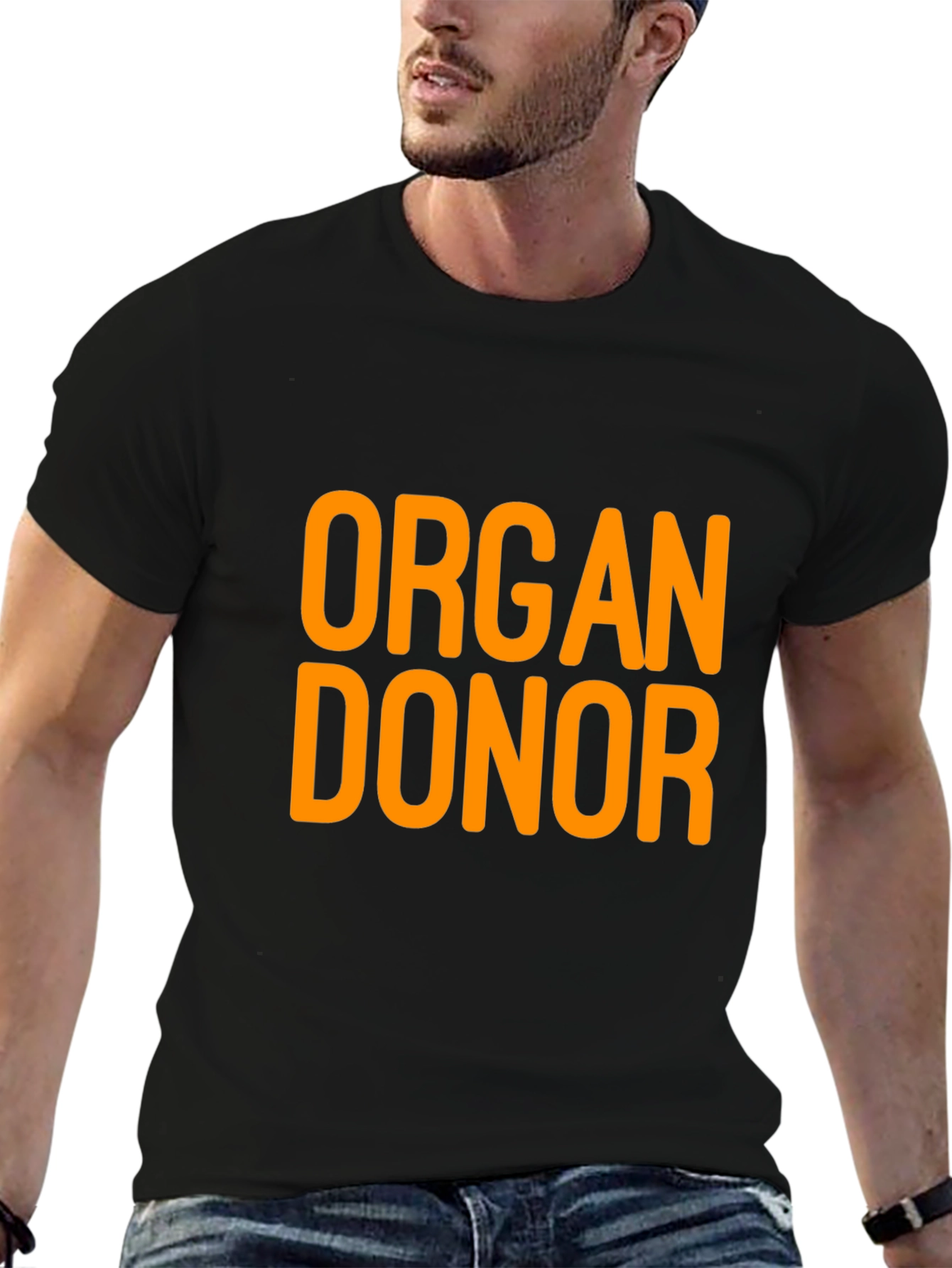 Organ Donor T-Shirt - Black Cotton Tee