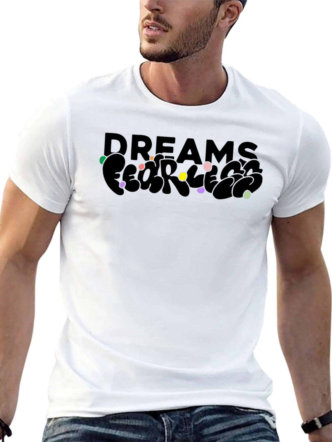 Dreams Fearless Black Graphic T-Shirt