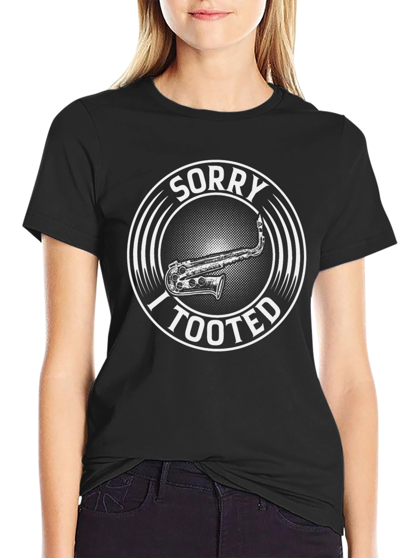 Sorry I Tooted Funny Saxophone Graphic T-Shirt
