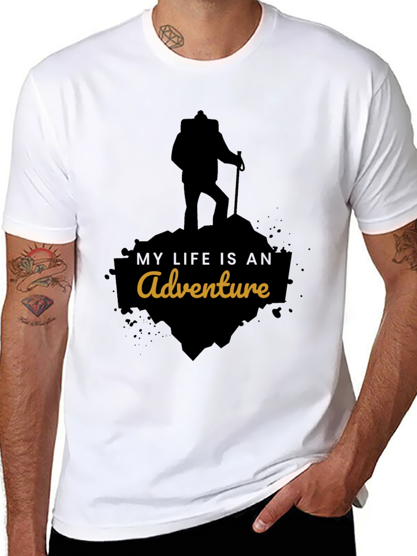 Adventure Awaits T-Shirt - Black Graphic Tee