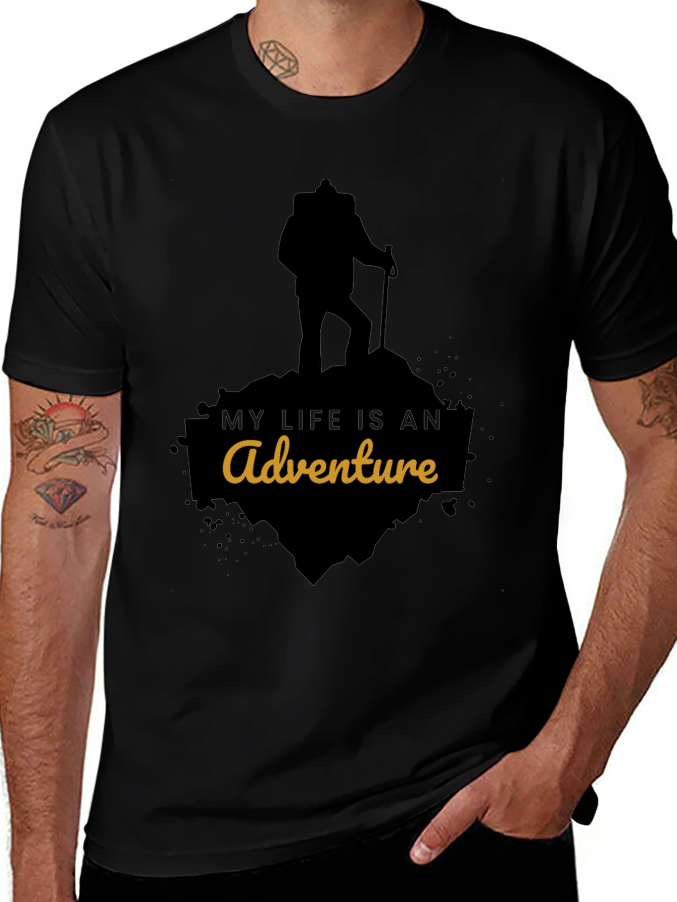 Adventure Awaits T-Shirt - Black Graphic Tee