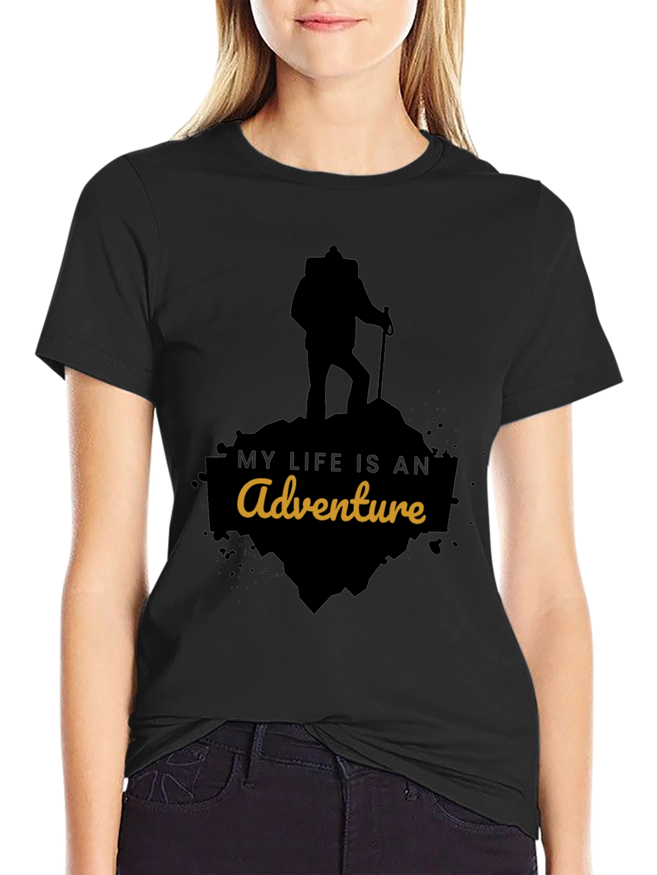 Adventure Awaits T-Shirt - Black Graphic Tee