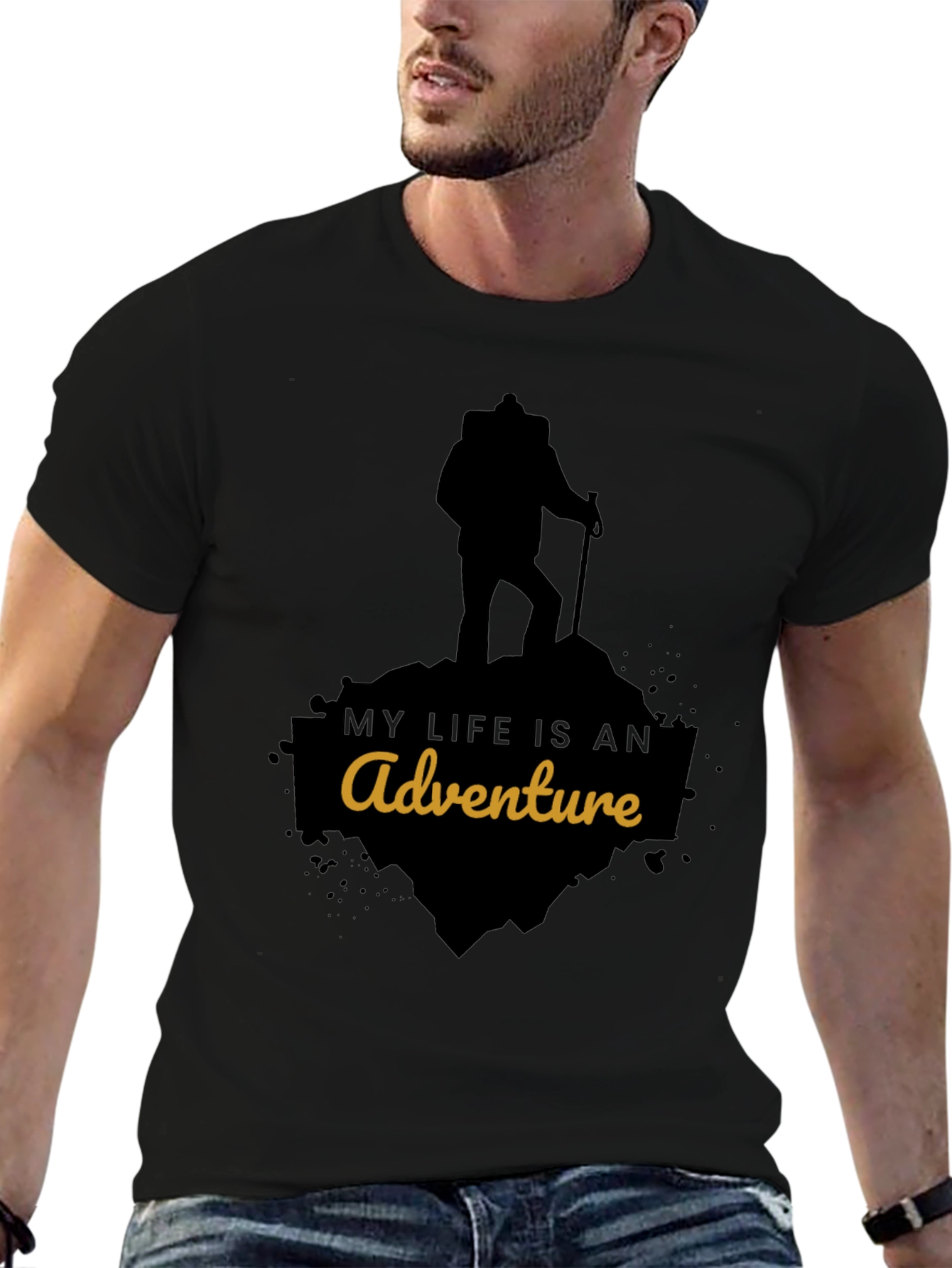 Adventure Awaits T-Shirt - Black Graphic Tee
