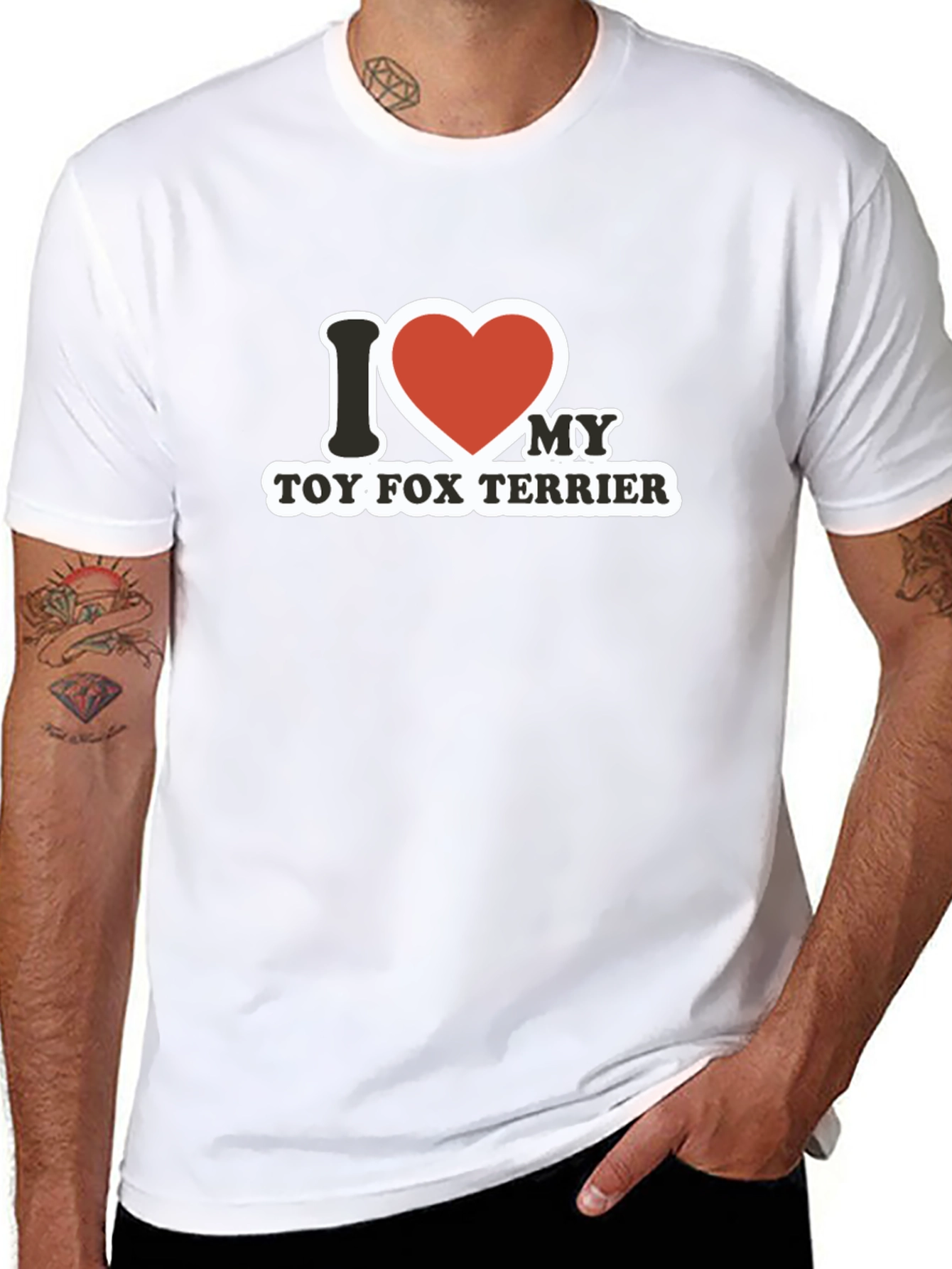 I Love My Toy Fox Terrier Black T-Shirt