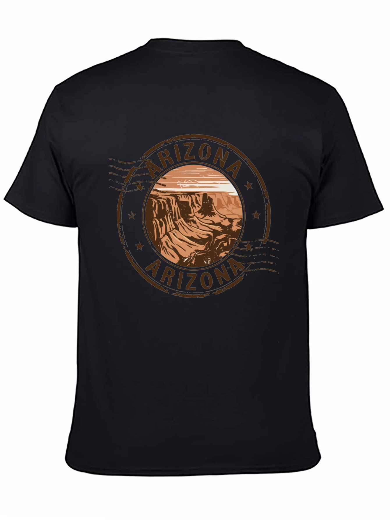 Arizona Scenic Graphic Tee - Black Cotton T-Shirt