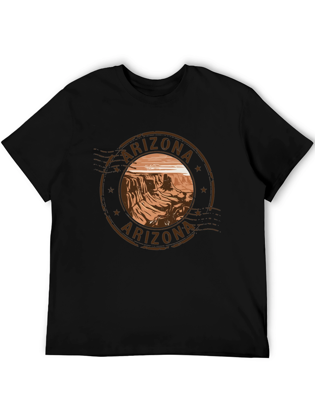 Arizona Scenic Graphic Tee - Black Cotton T-Shirt