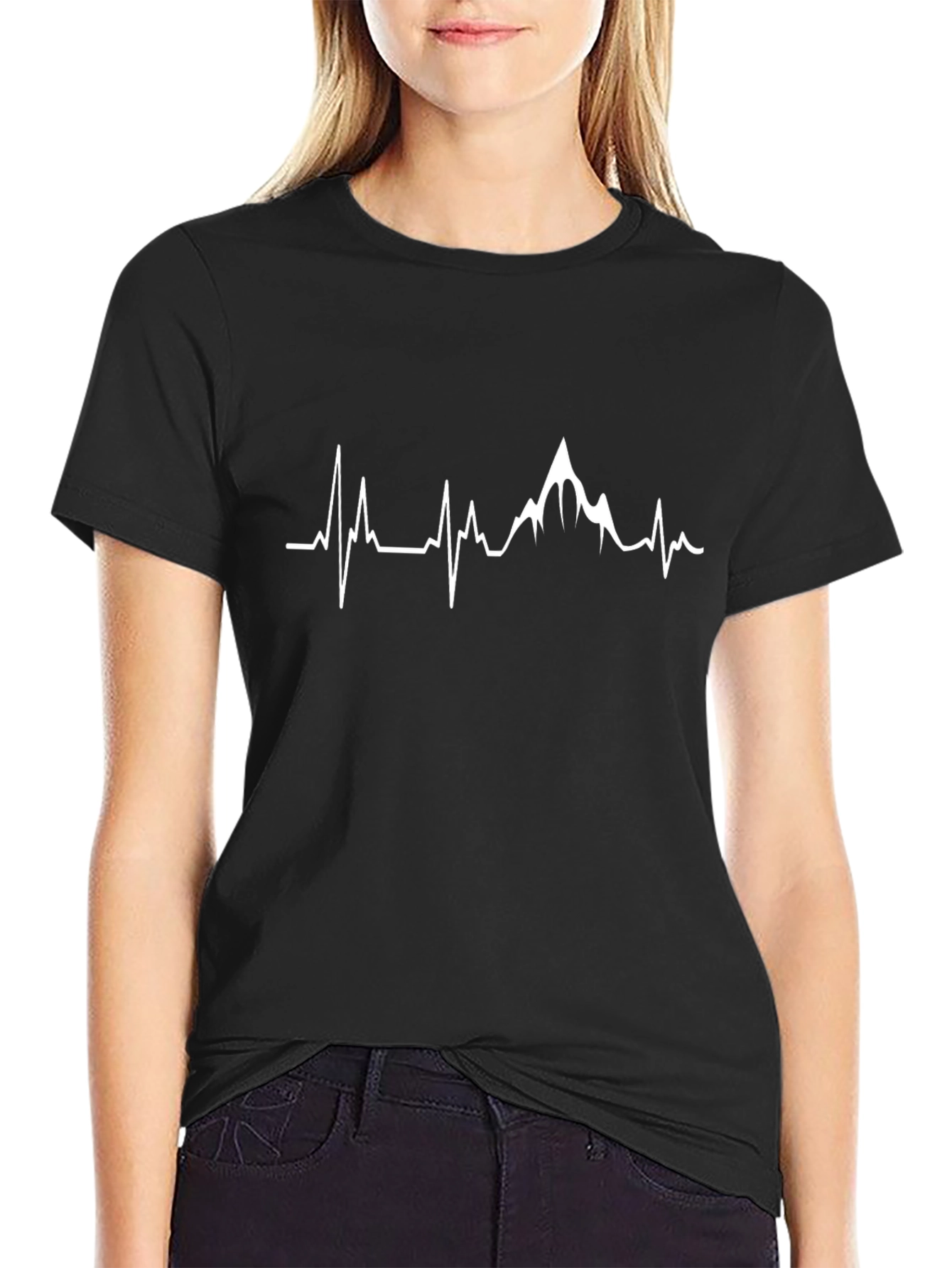 Mountain Heartbeat T-Shirt - Black
