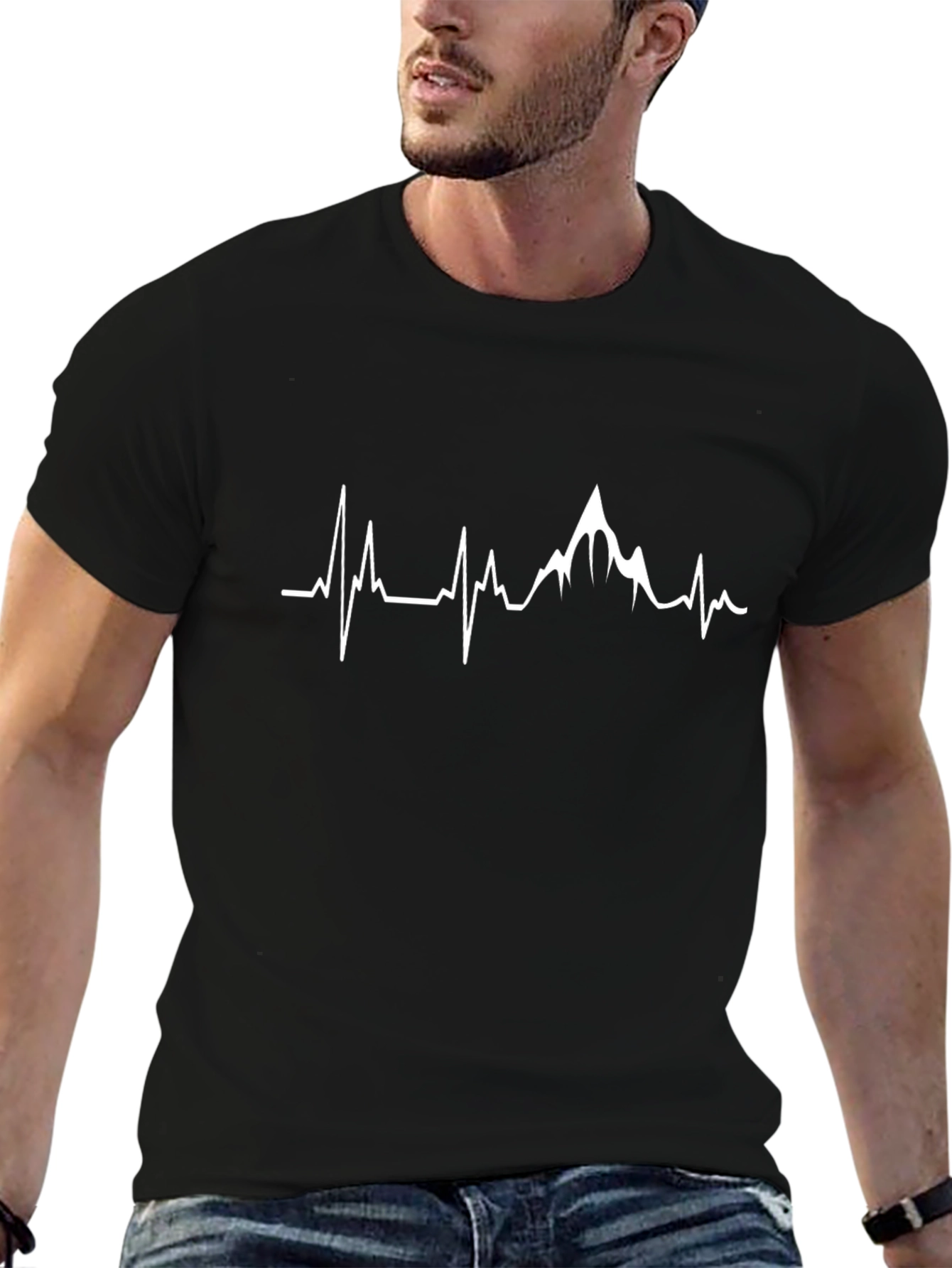 Mountain Heartbeat T-Shirt - Black