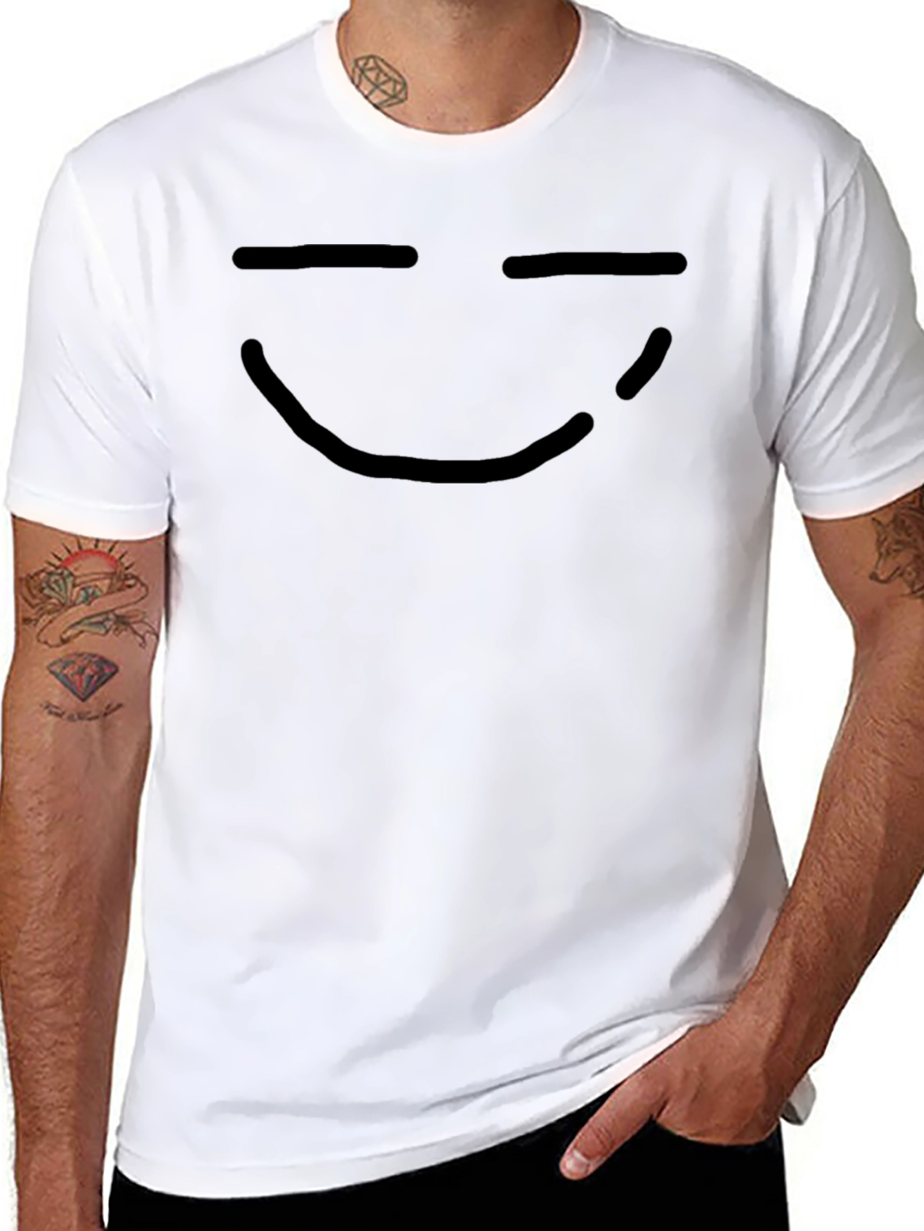 Smiley Graphic Print Tee - Casual Comfort