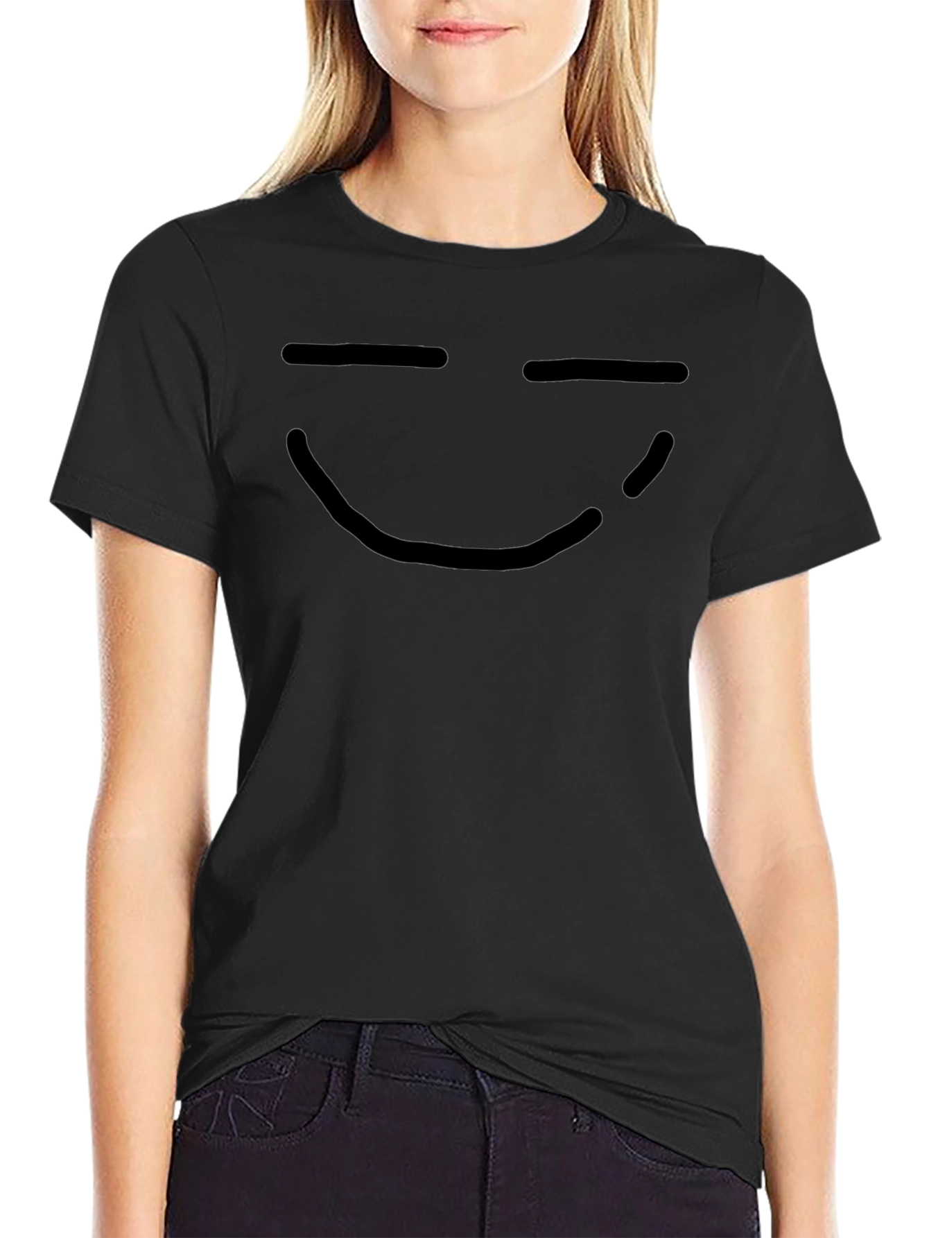 Smiley Graphic Print Tee - Casual Comfort